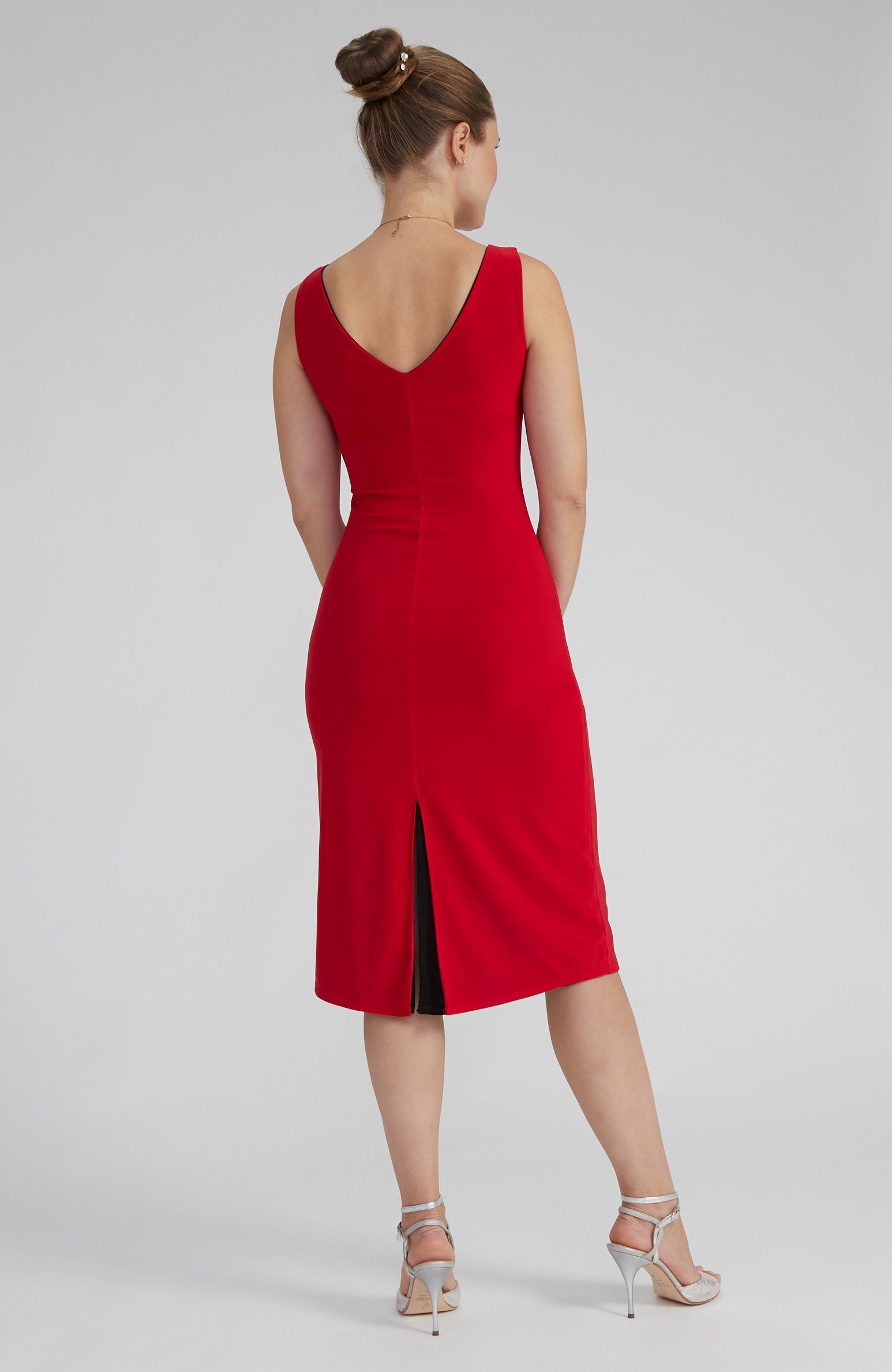 red tango dress Reversible – VALERIA L and 3 colors Color:Red Fuchsia Barry. Wang Silver Satin MAX