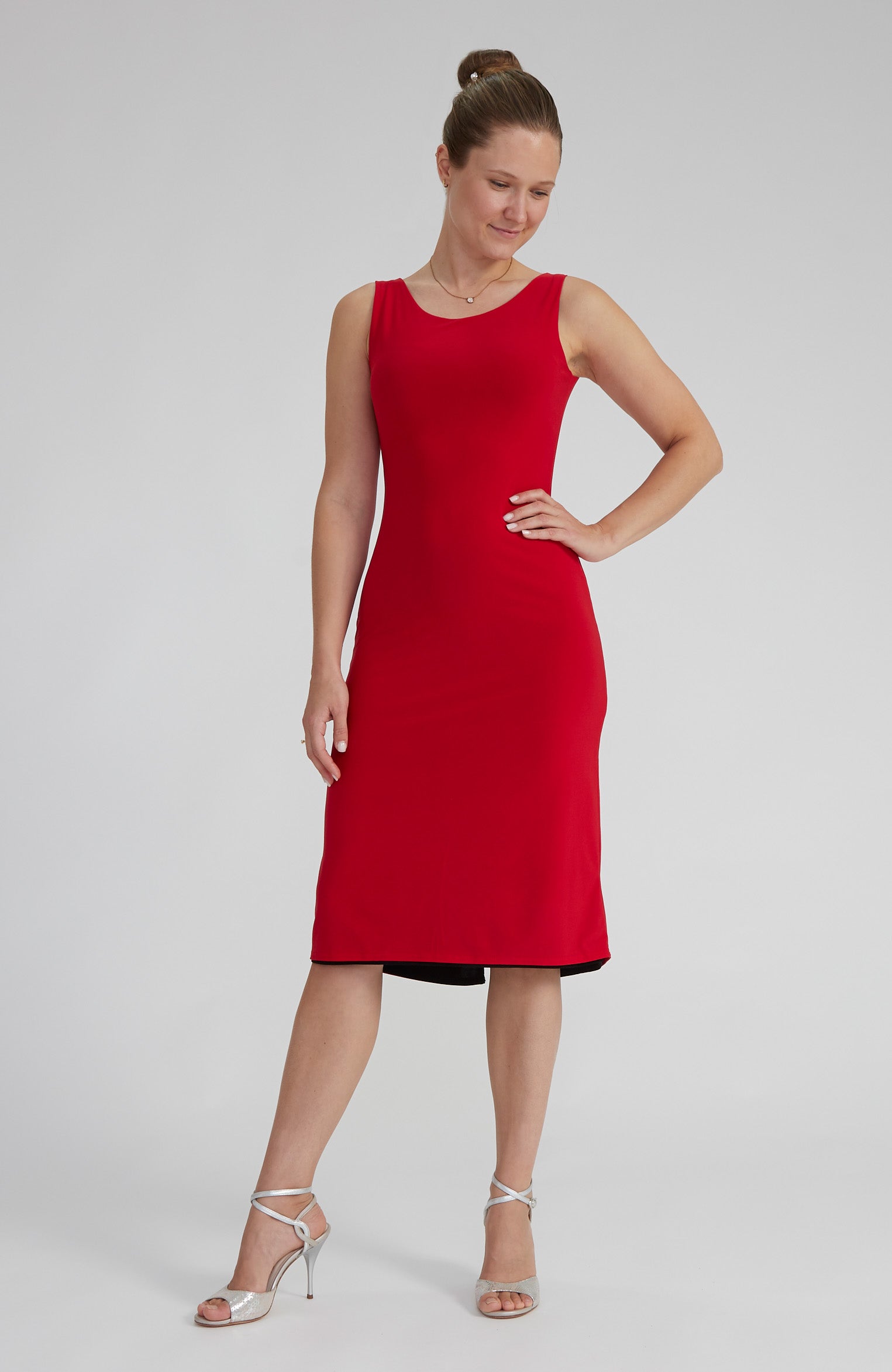 VALERIA Reversible Tango Dress in Red & Black