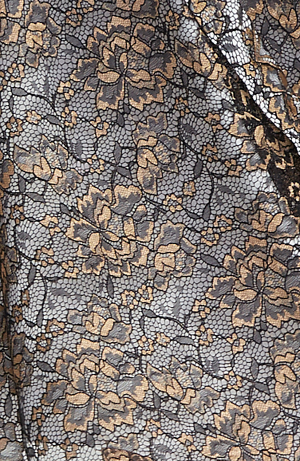 GINA Langer goldener Spitzen-Wickelrock