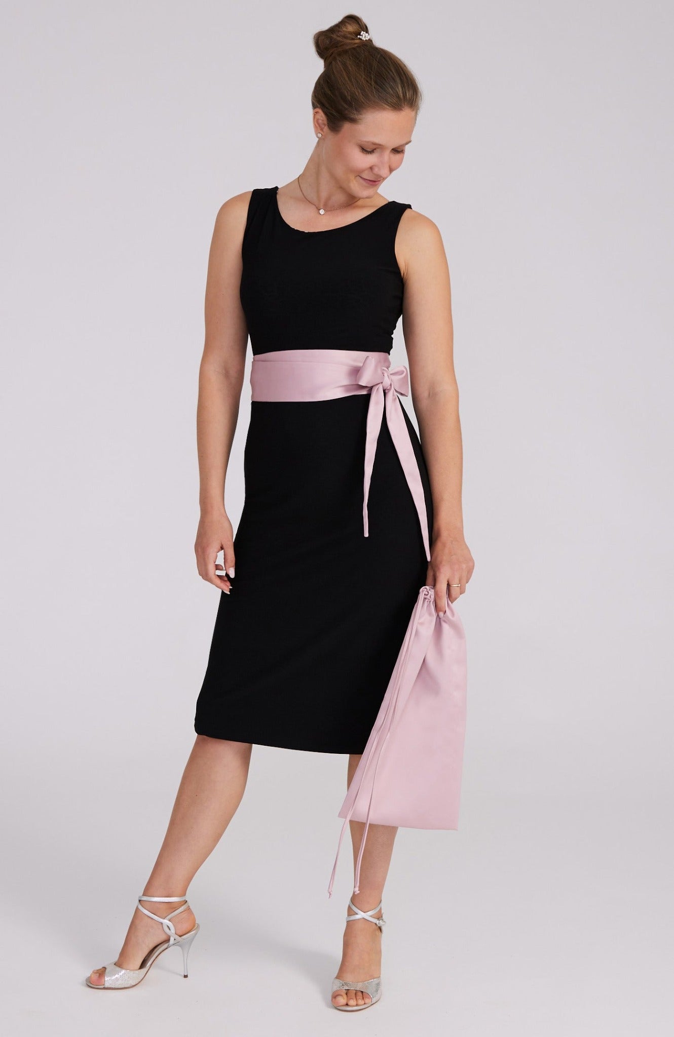 LIN Satin Waistband with Complimentary Matching Shoe Bag