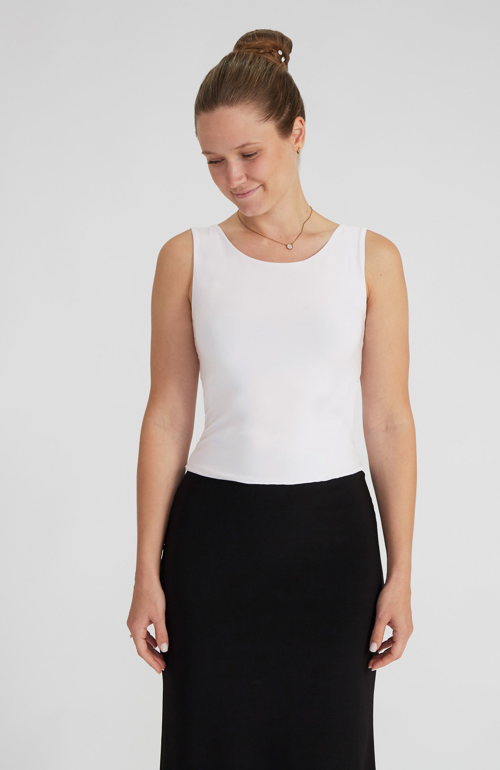 Cream White Draped Top - DORA