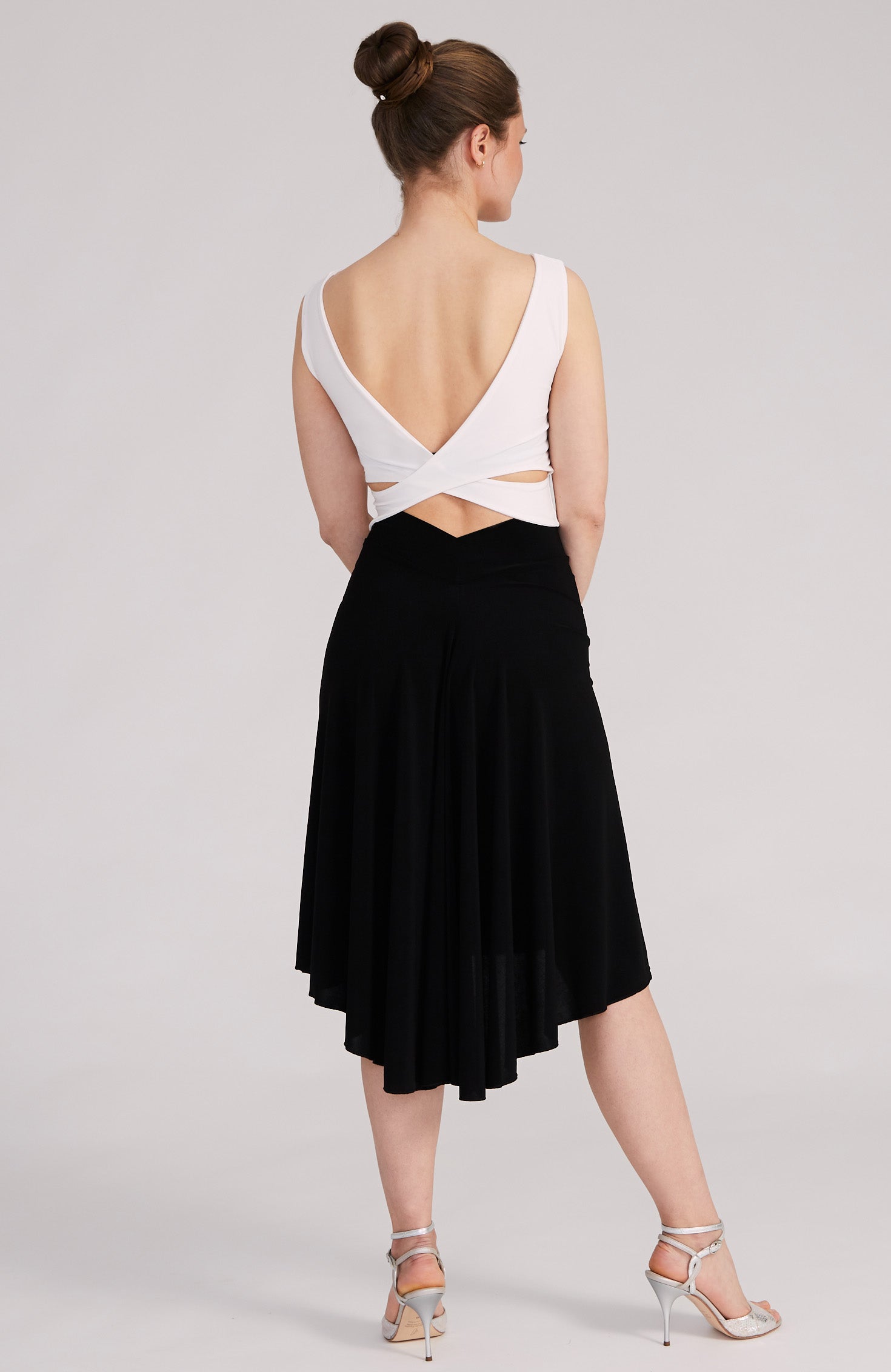 Cream White Cross Back Top - MARINA