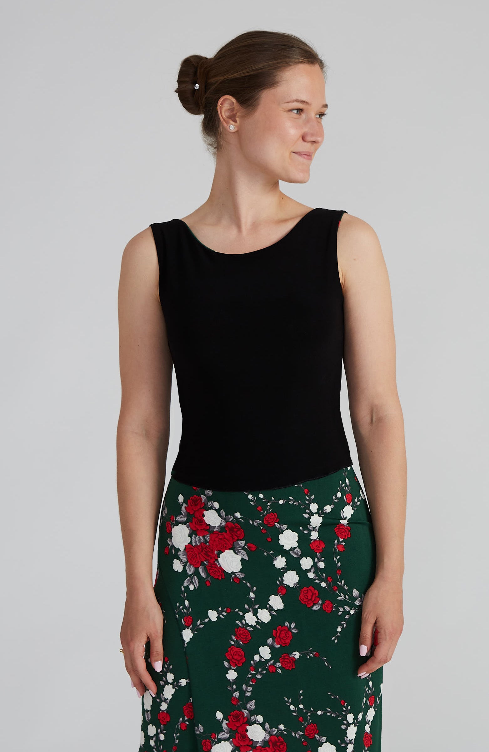DORA Wendetop in Rosenprint & Schwarz
