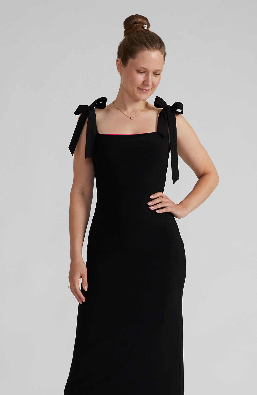 little black dress with bows