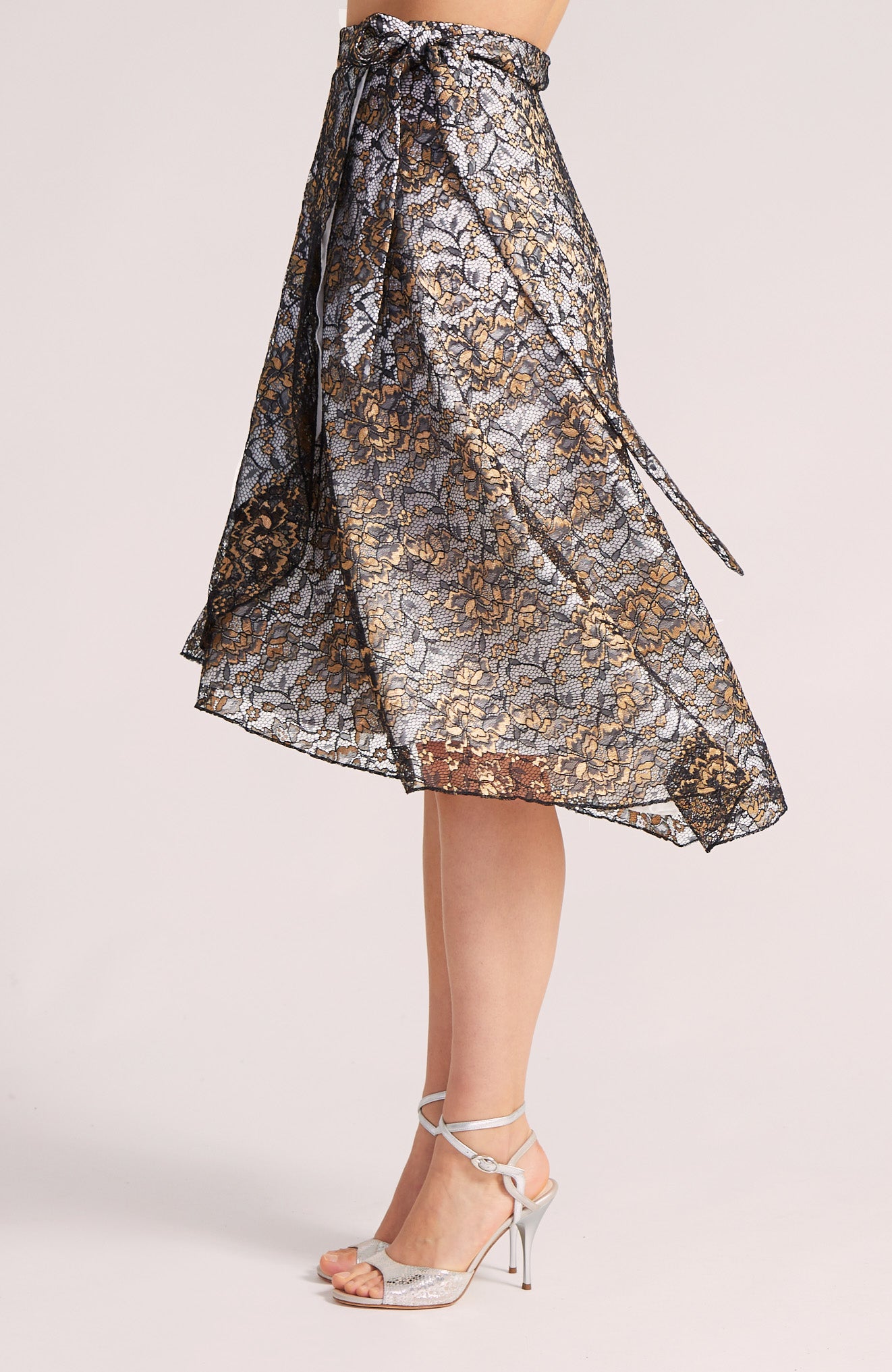 COCO Golden Lace Wrap Skirt