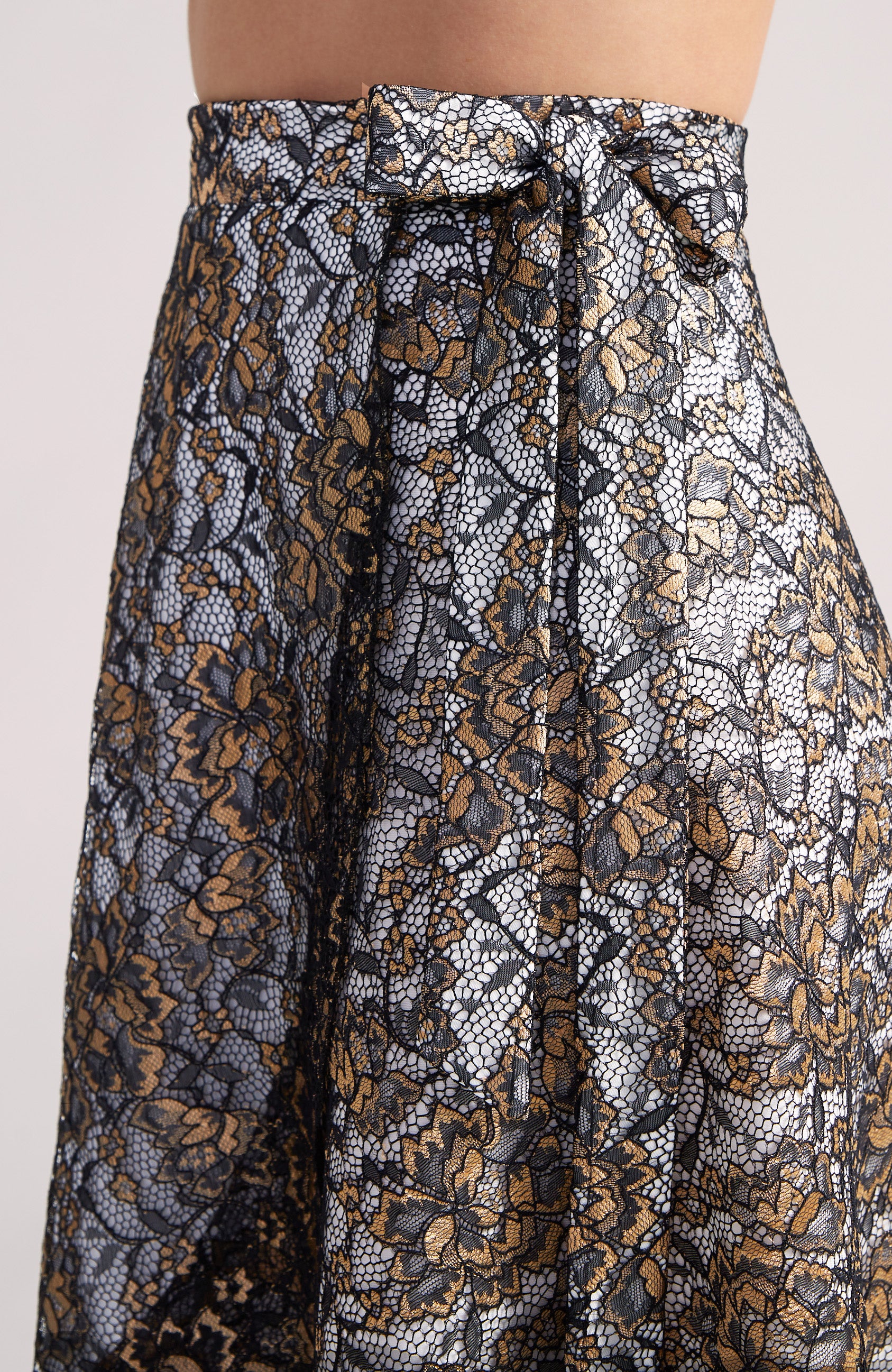 COCO Golden Lace Wrap Skirt