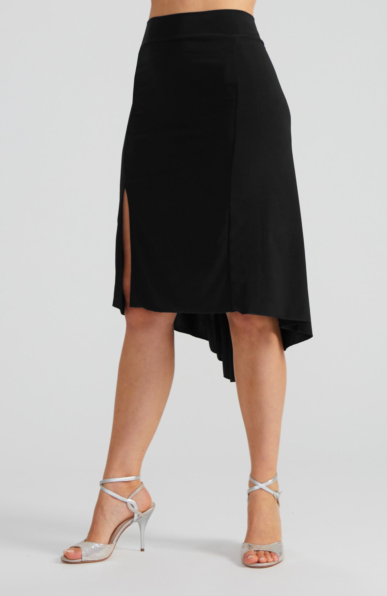 Jupe noire fendue style tango argentin PAOLA