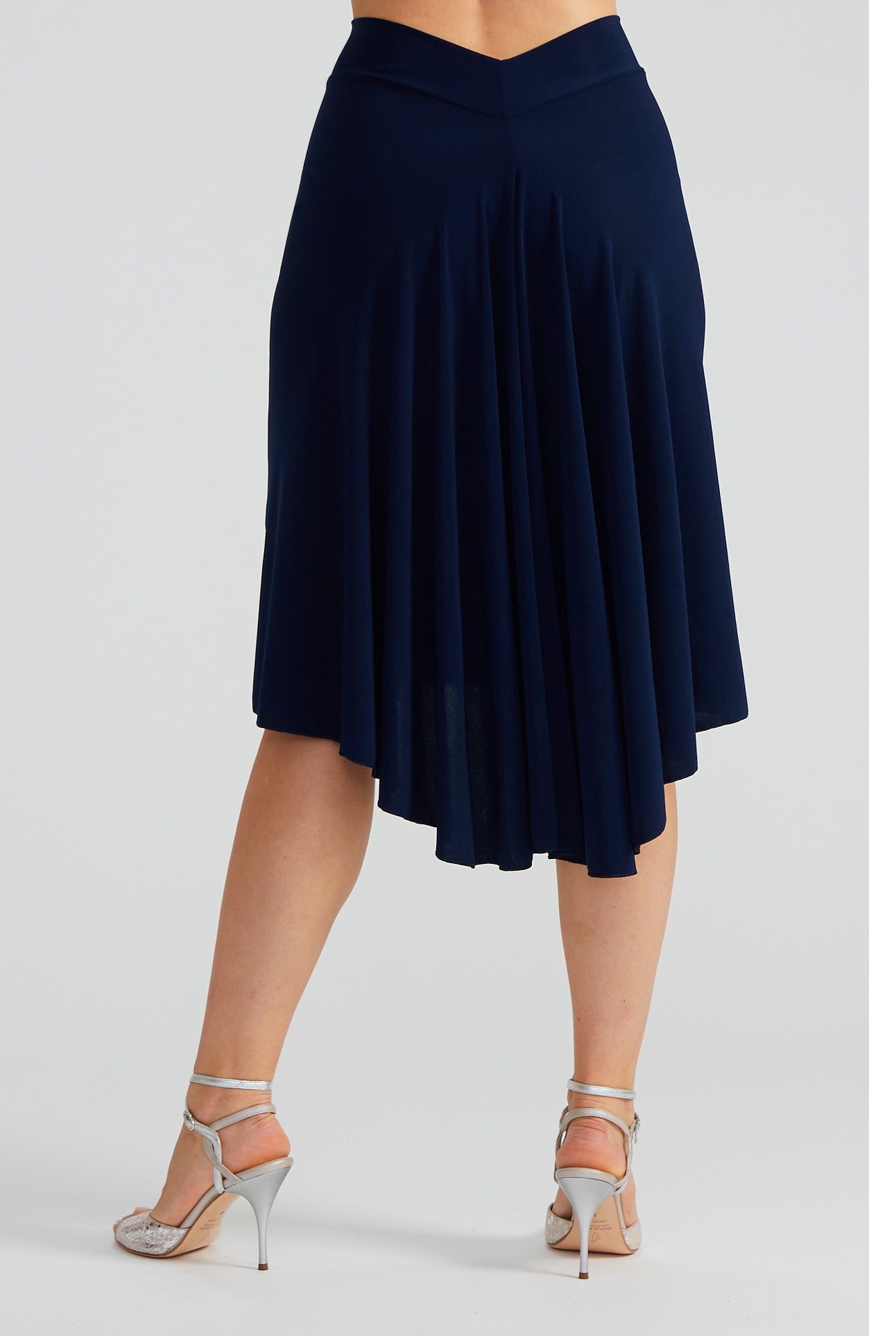 PAOLA Navy Blue Argentine Tango Skirt with Slit