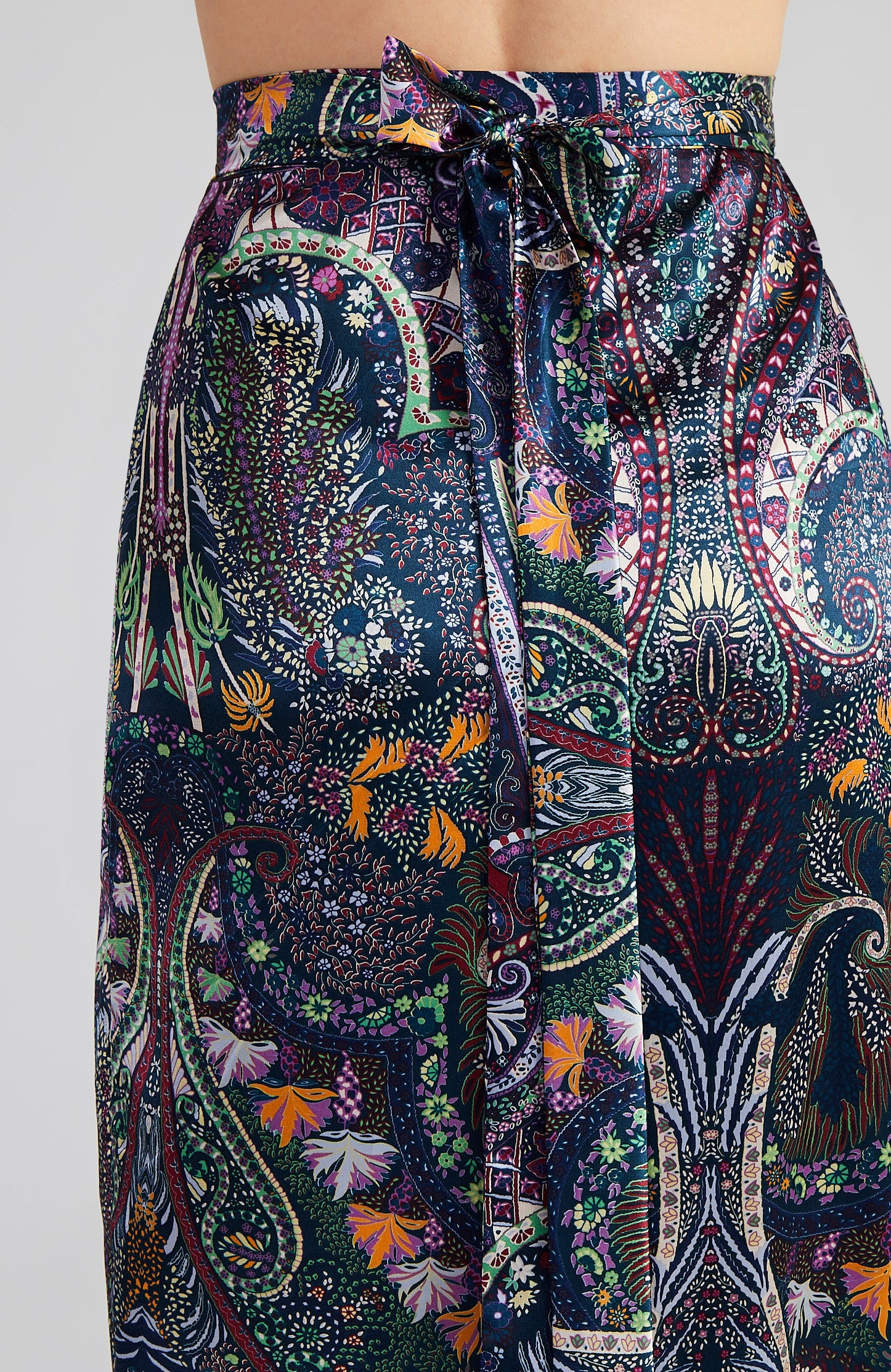 JULIET Paisley Print Wickelrock mit drapiertem Detail