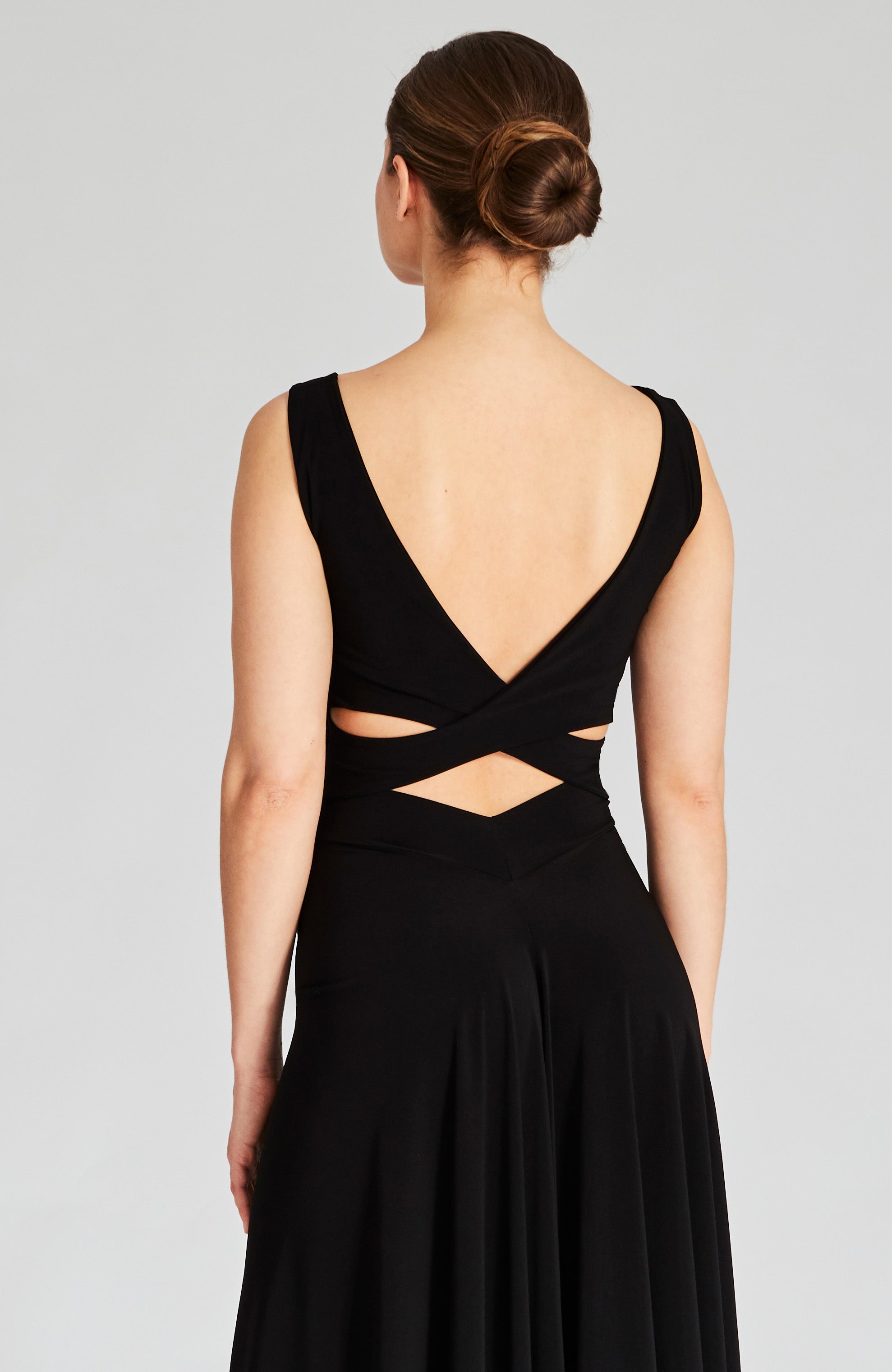 Jupe noire fendue style tango argentin PAOLA