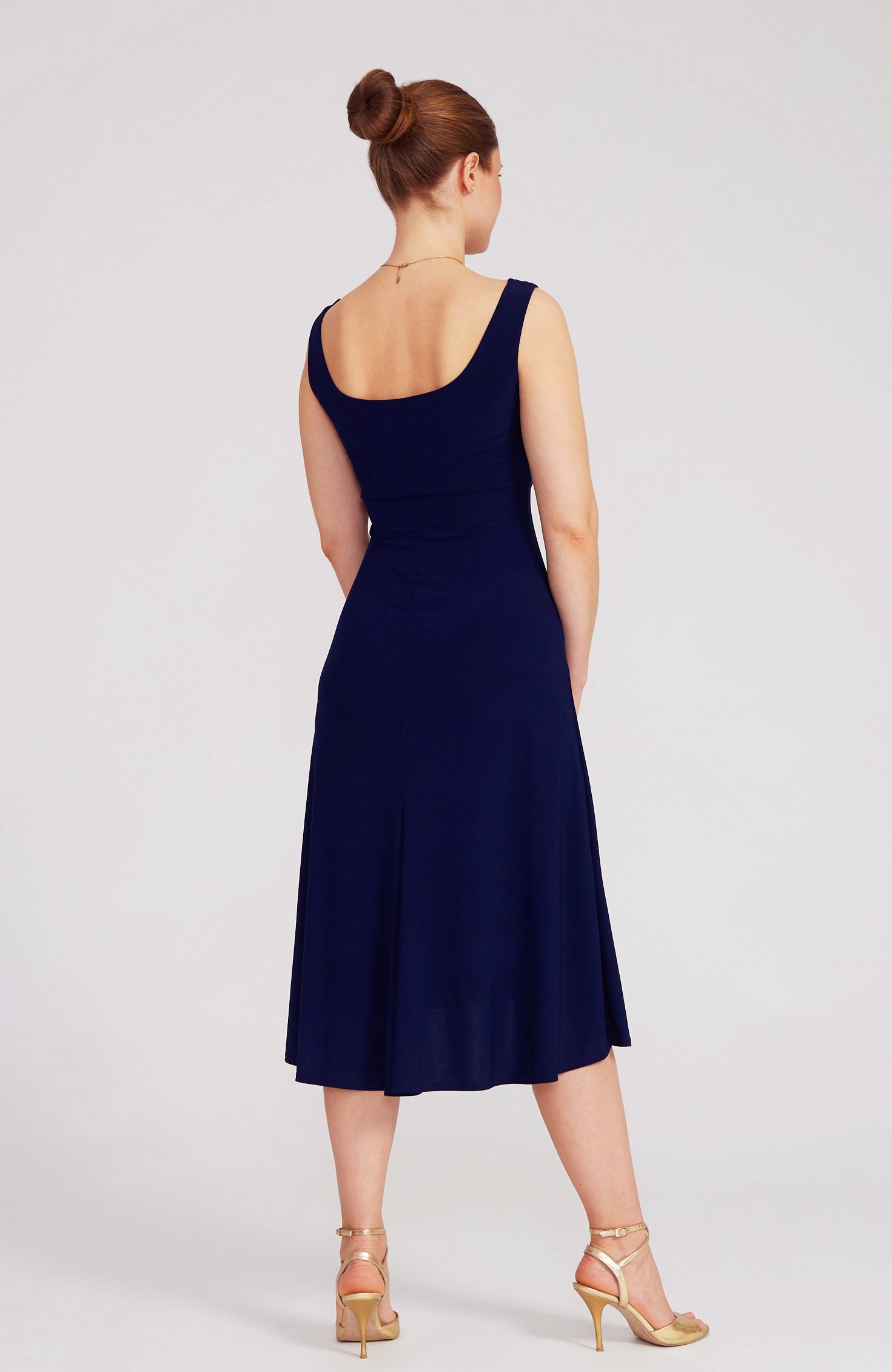 NOELIA A-Linien-Tangokleid in Marineblau