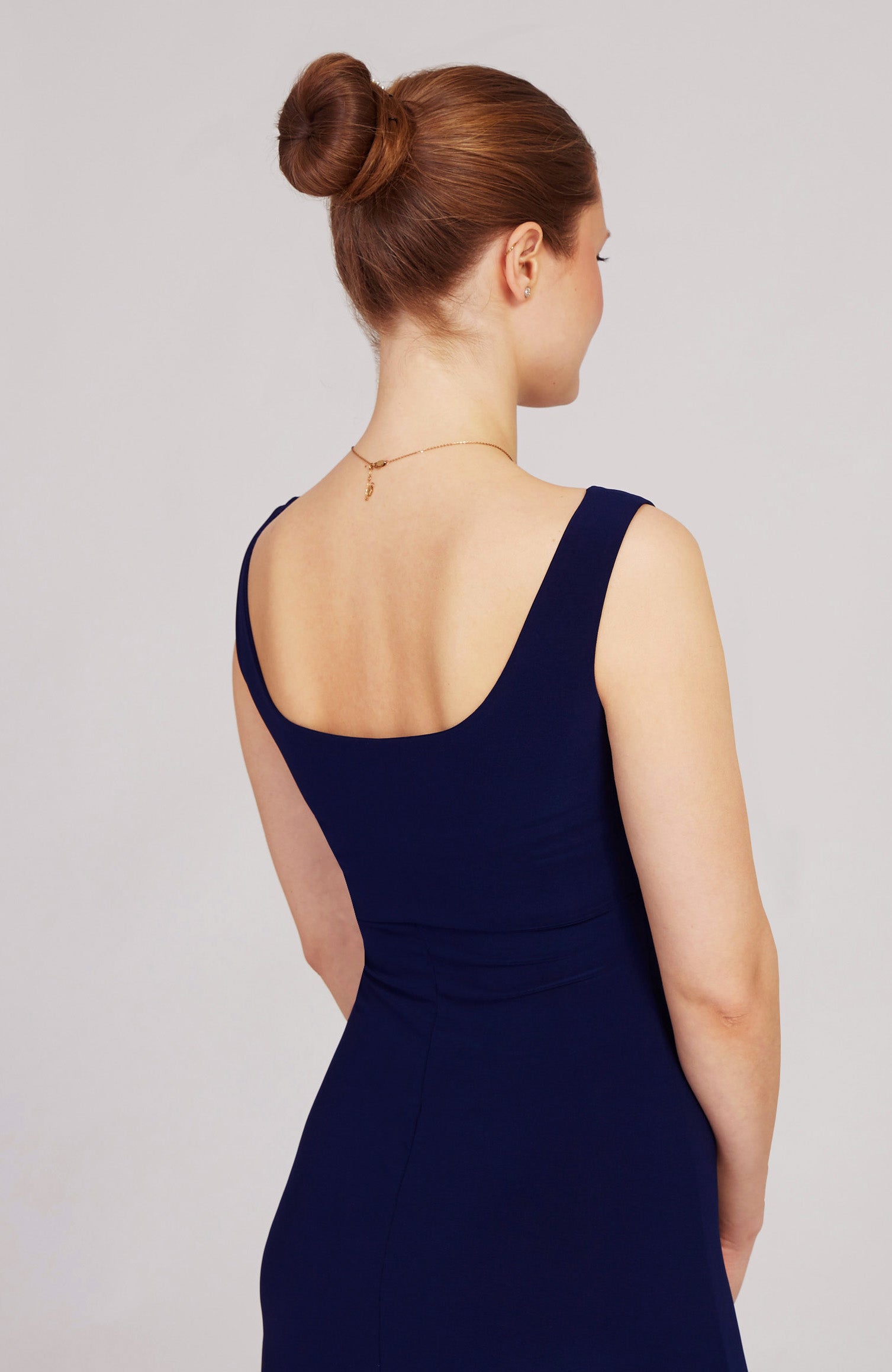 NOELIA A-Linien-Tangokleid in Marineblau