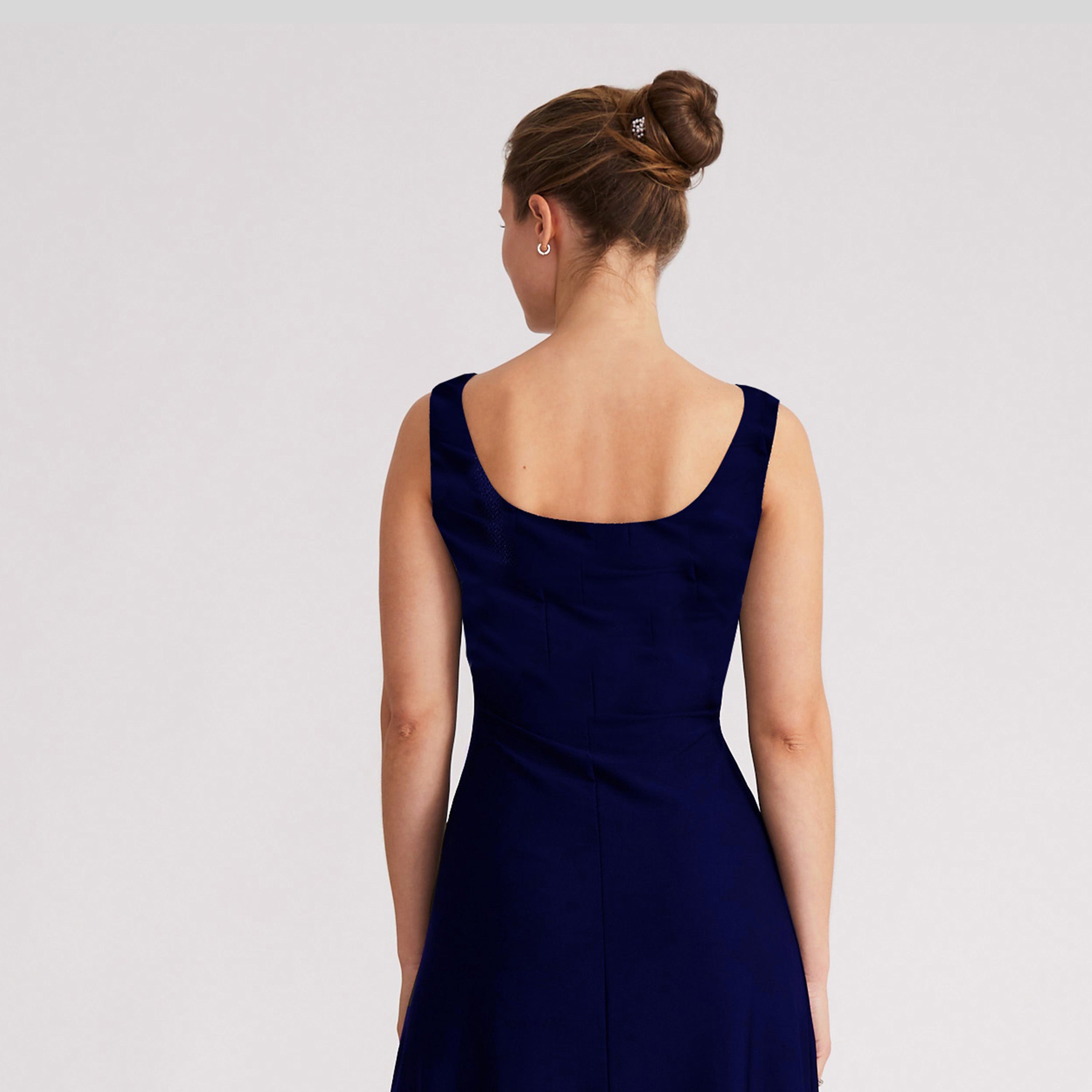 NOELIA A-Line Tango Dress in Navy Blue
