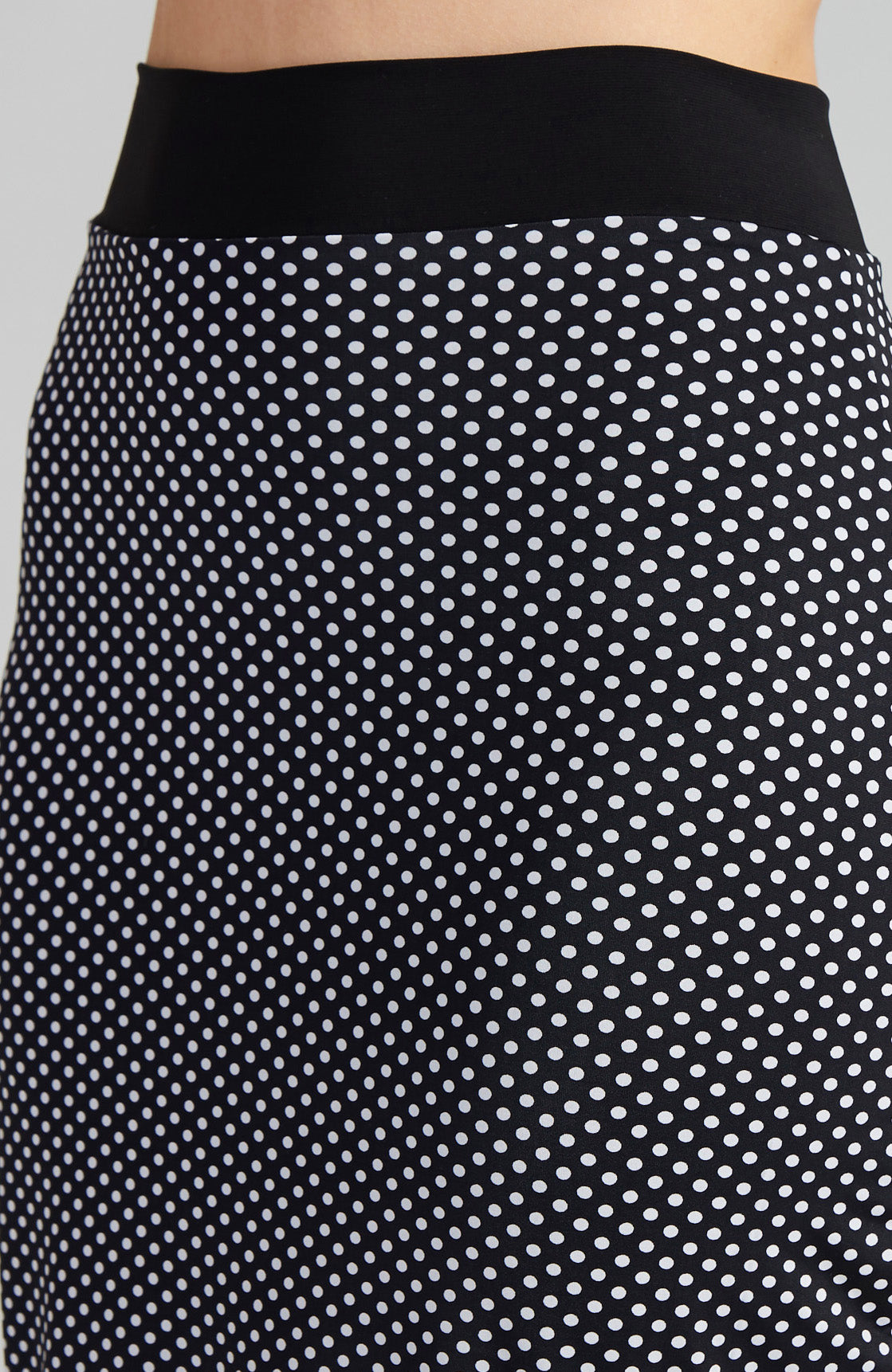 Jupe tango réversible à pois CLARA en noir et blanc