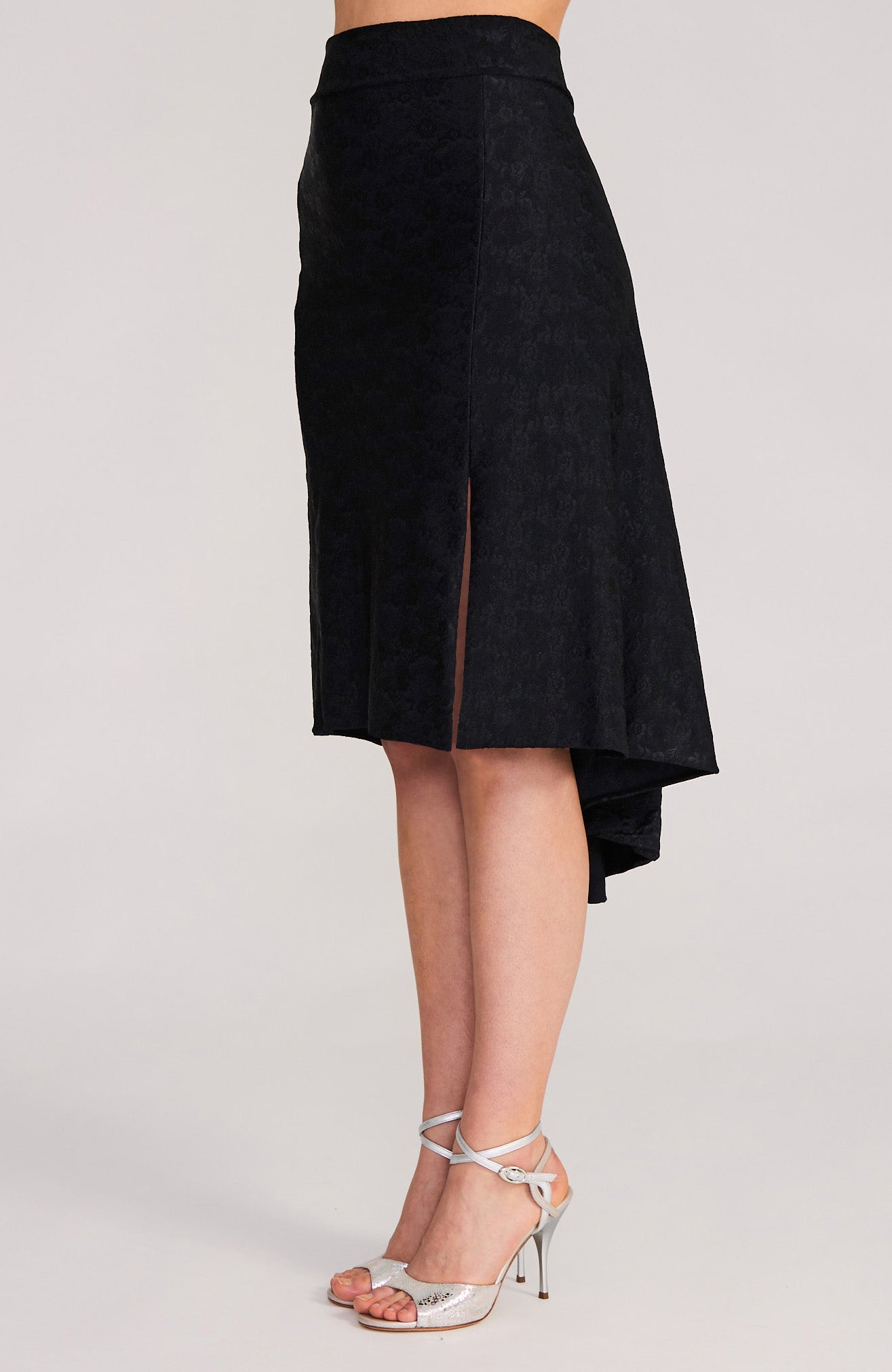 Jupe noire fendue style tango argentin PAOLA