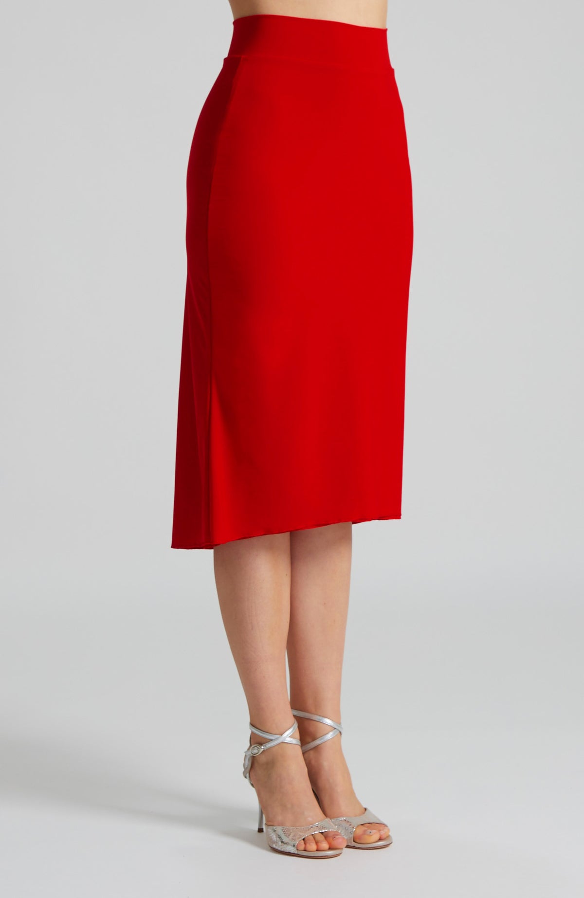 Roter Godet-Tangorock – JAZMIN