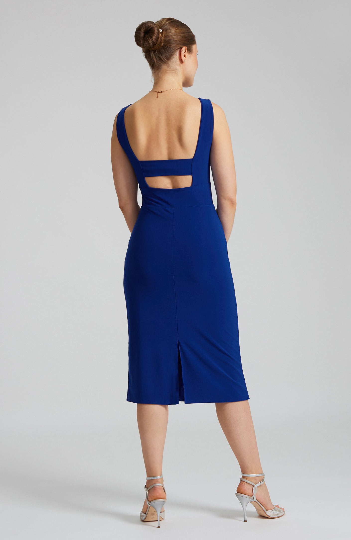 OLIVIA Royal Blue Tango Dress with Elegant Back Cutout