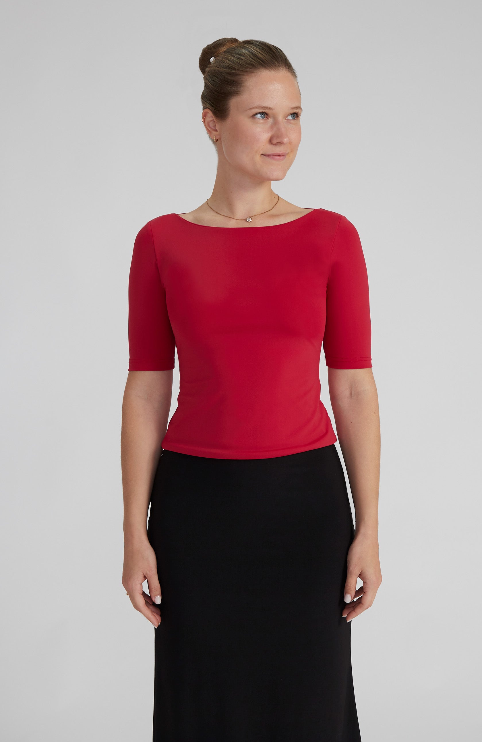 ANGEL Red Top with Sleeves & Bow Tie