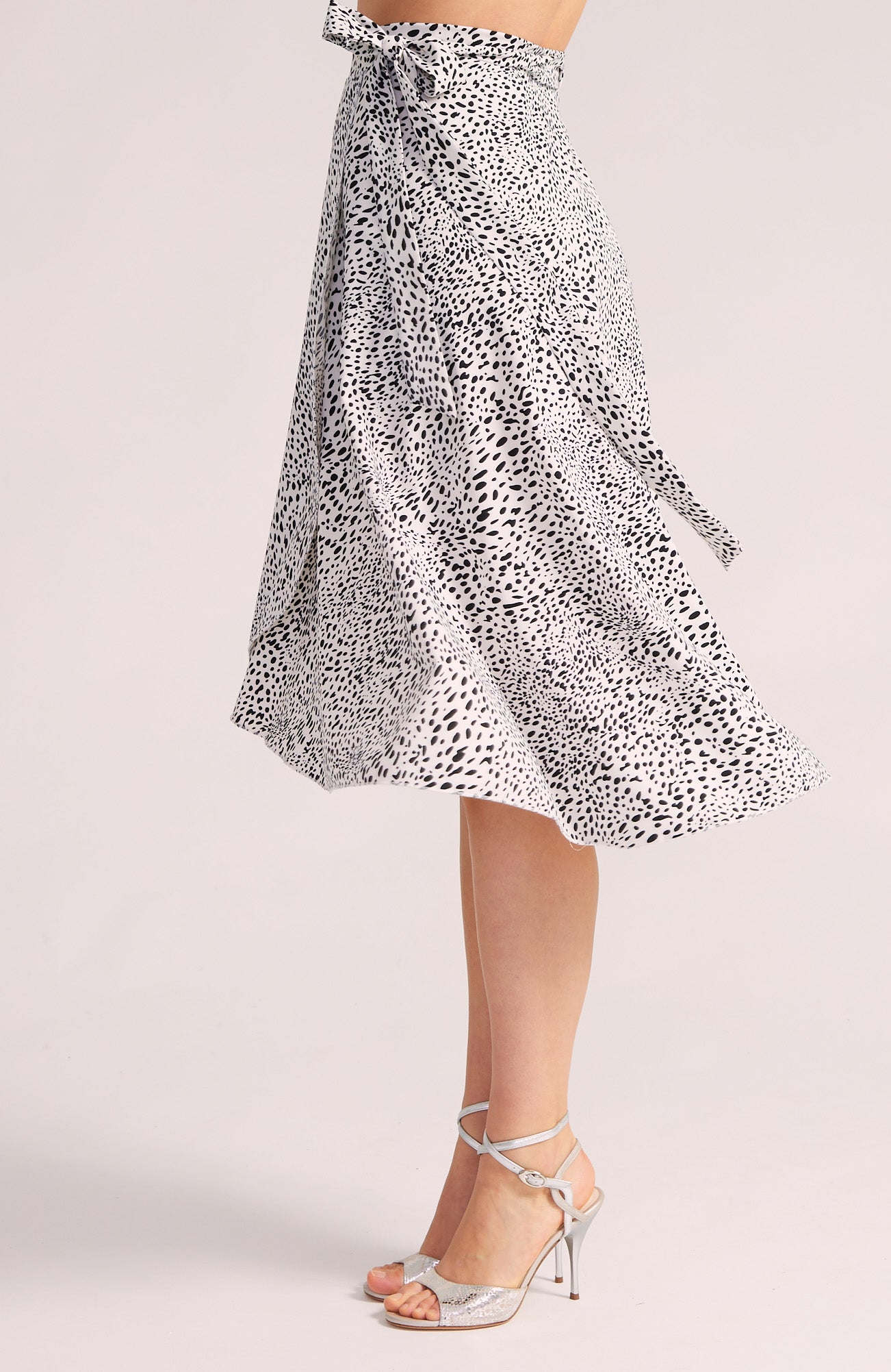 Polka Dot Wickelrock in Schwarz / Weiß - COCO