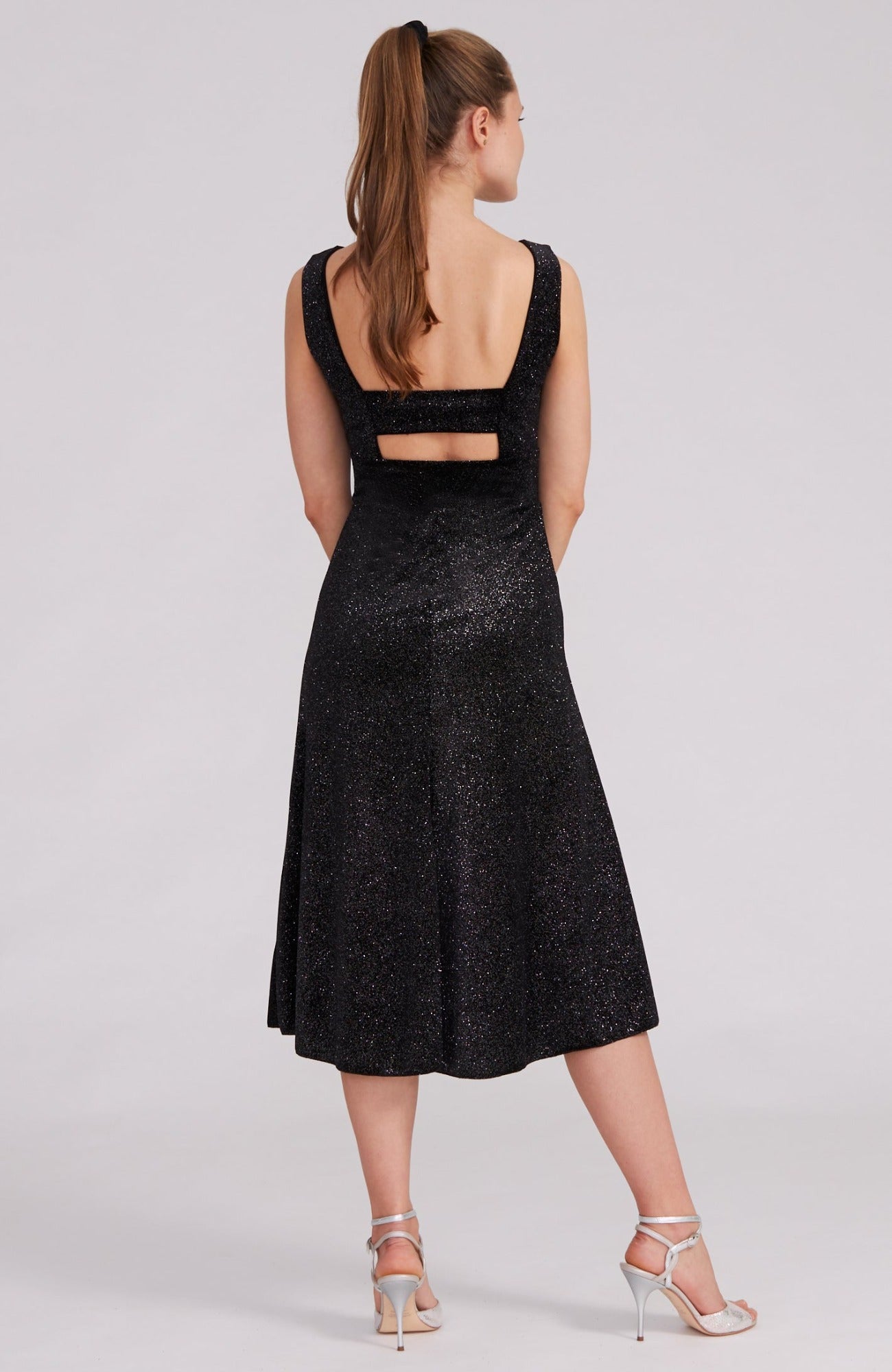 sparkling tango dress in black