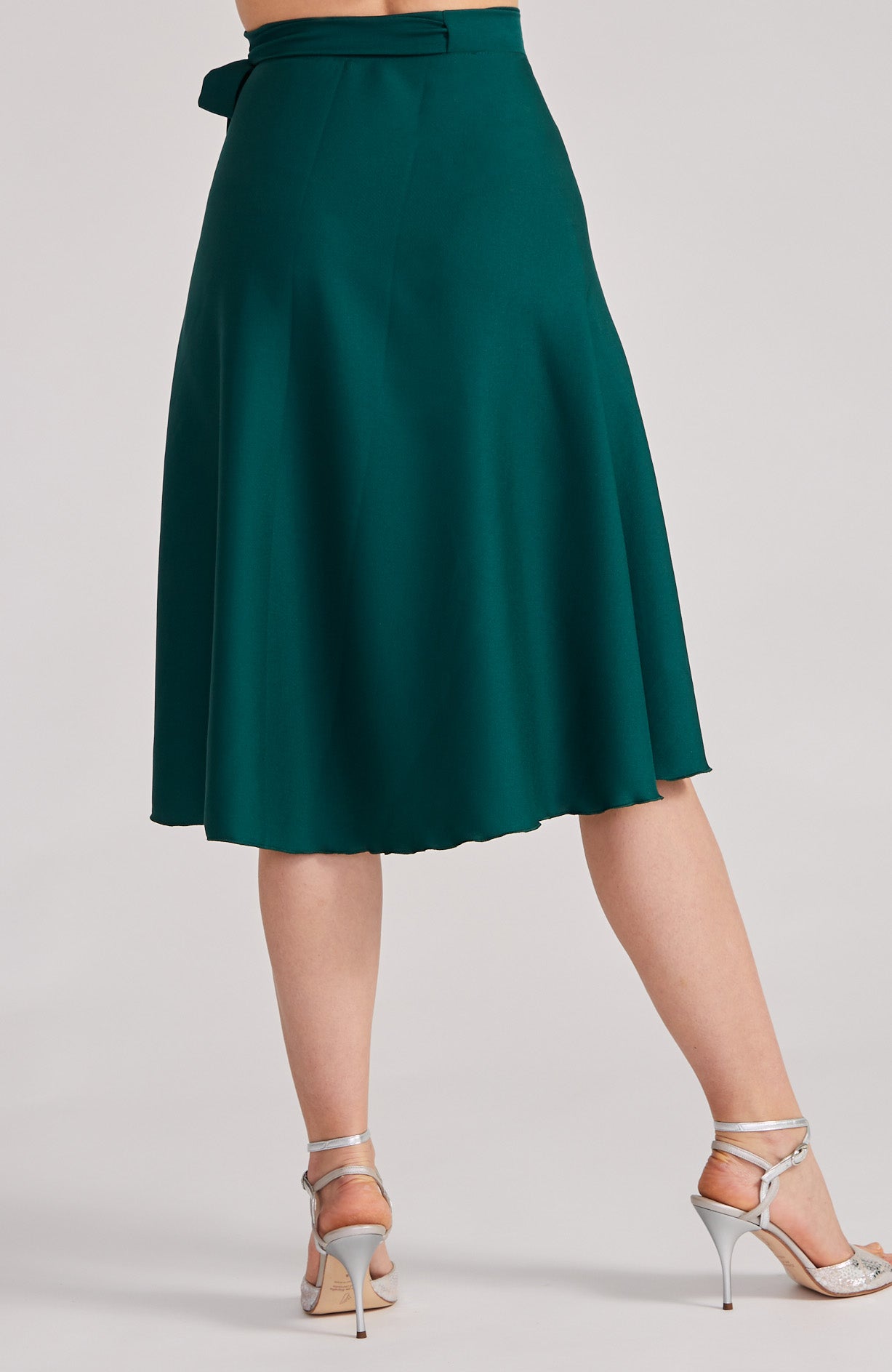 green wrap skirt
