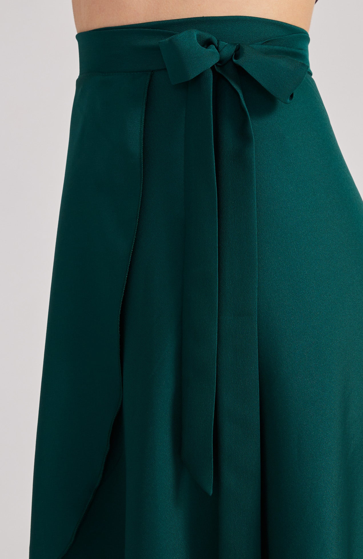 green wrap skirt