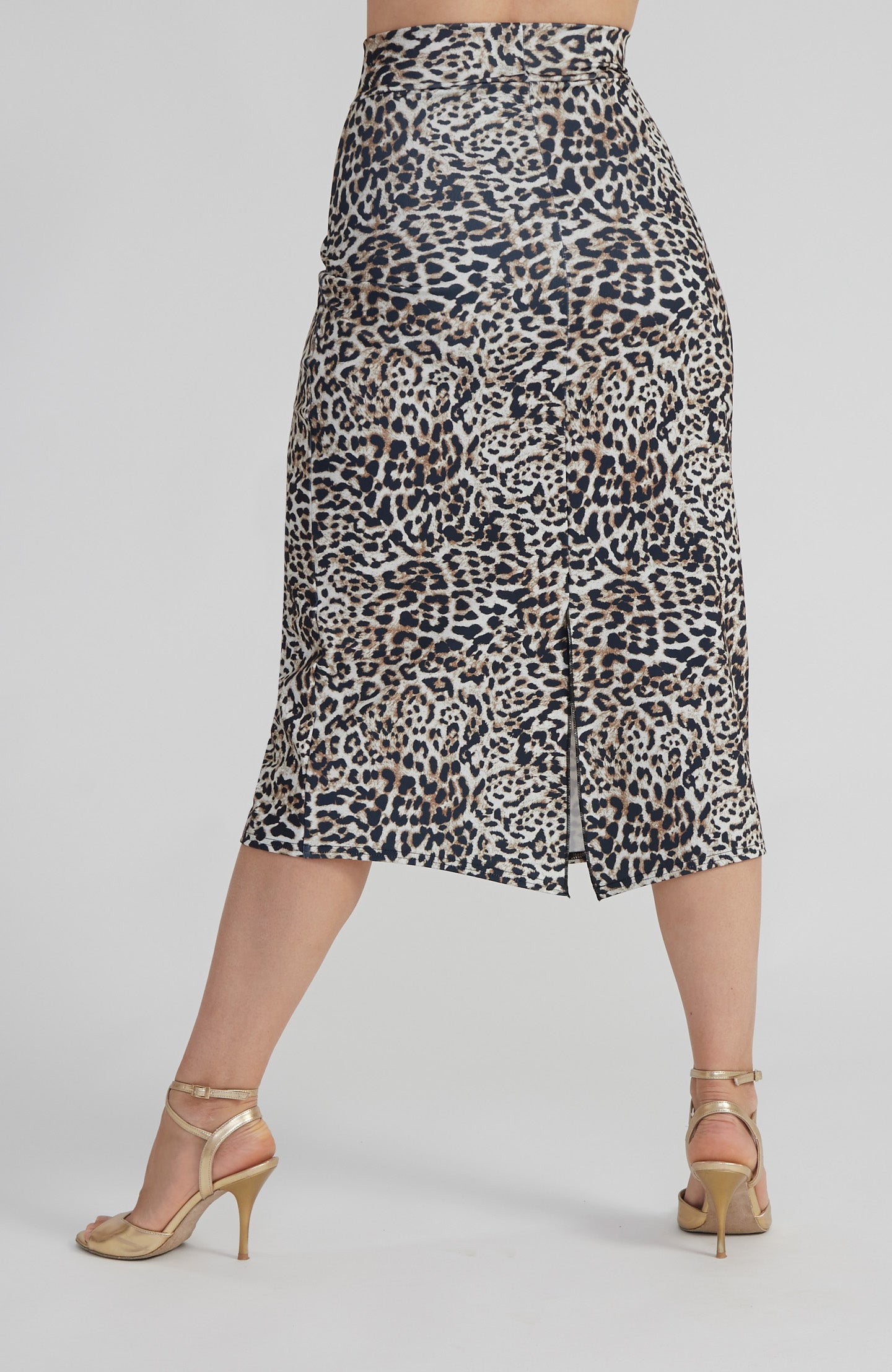 VALERY Leopard Skirt with Overlap