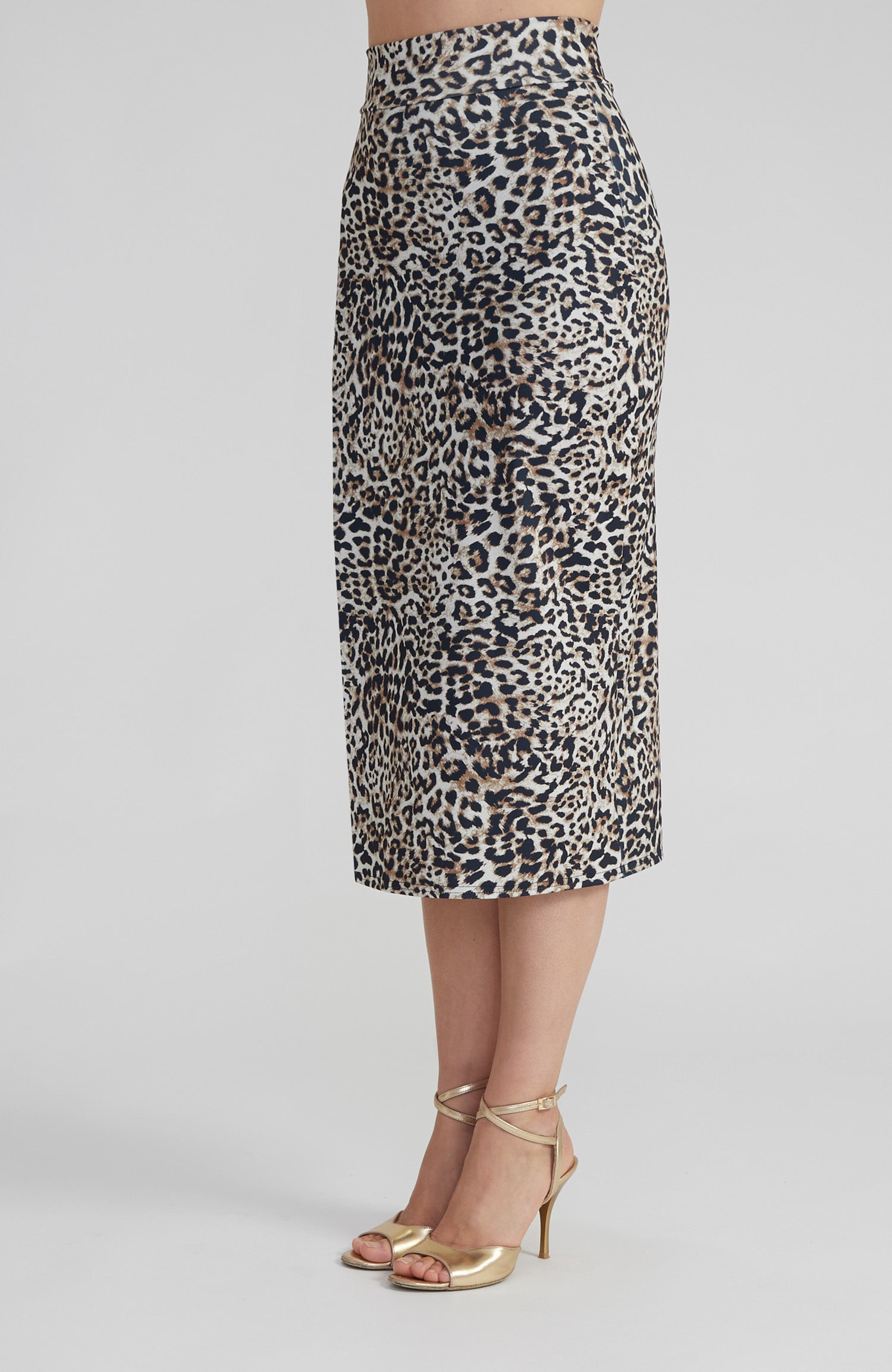 VALERY Leopard Skirt with Overlap