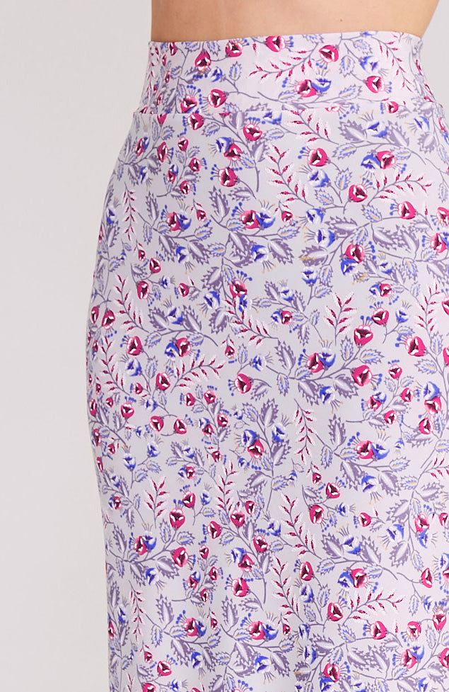 Jupe de tango godet a Motif Floral Rose – JAZMIN
