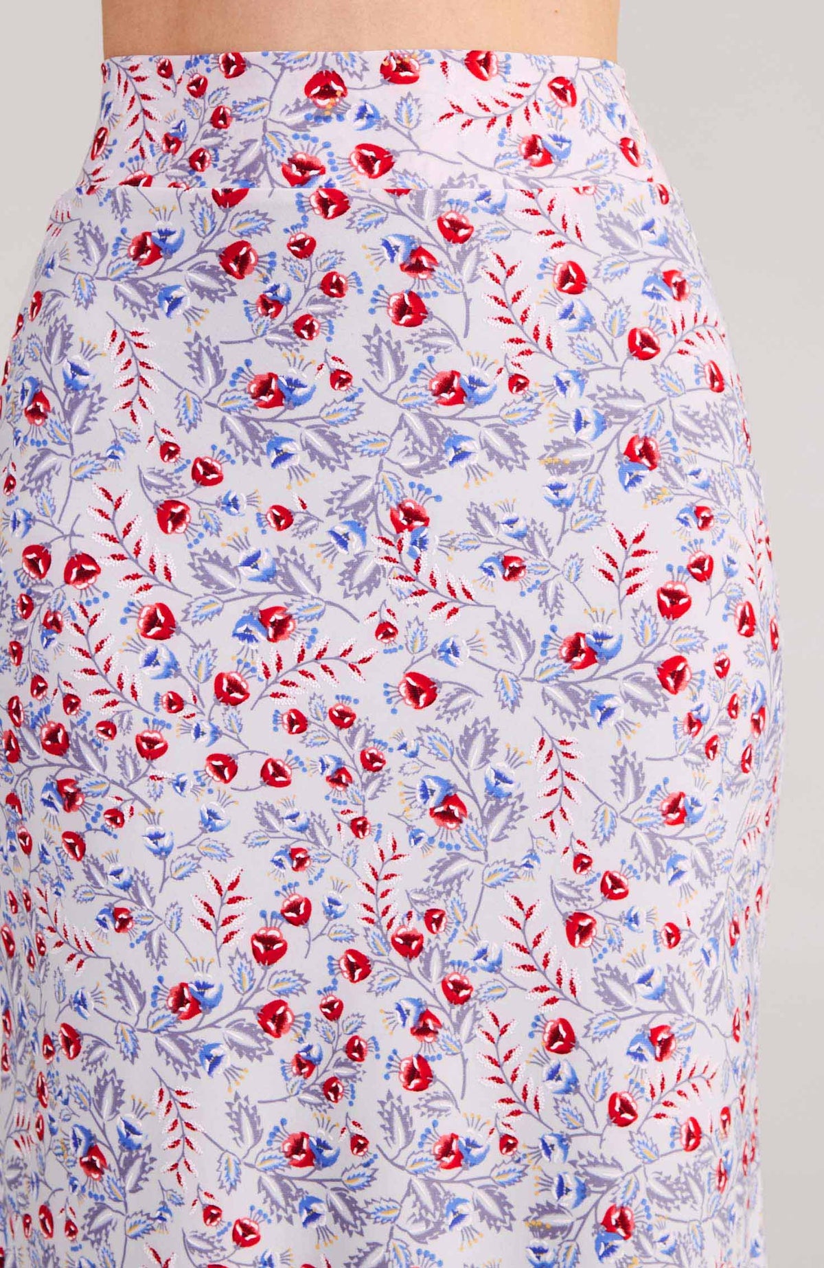 Tango Godet Skirt in Red Florals – JAZMIN