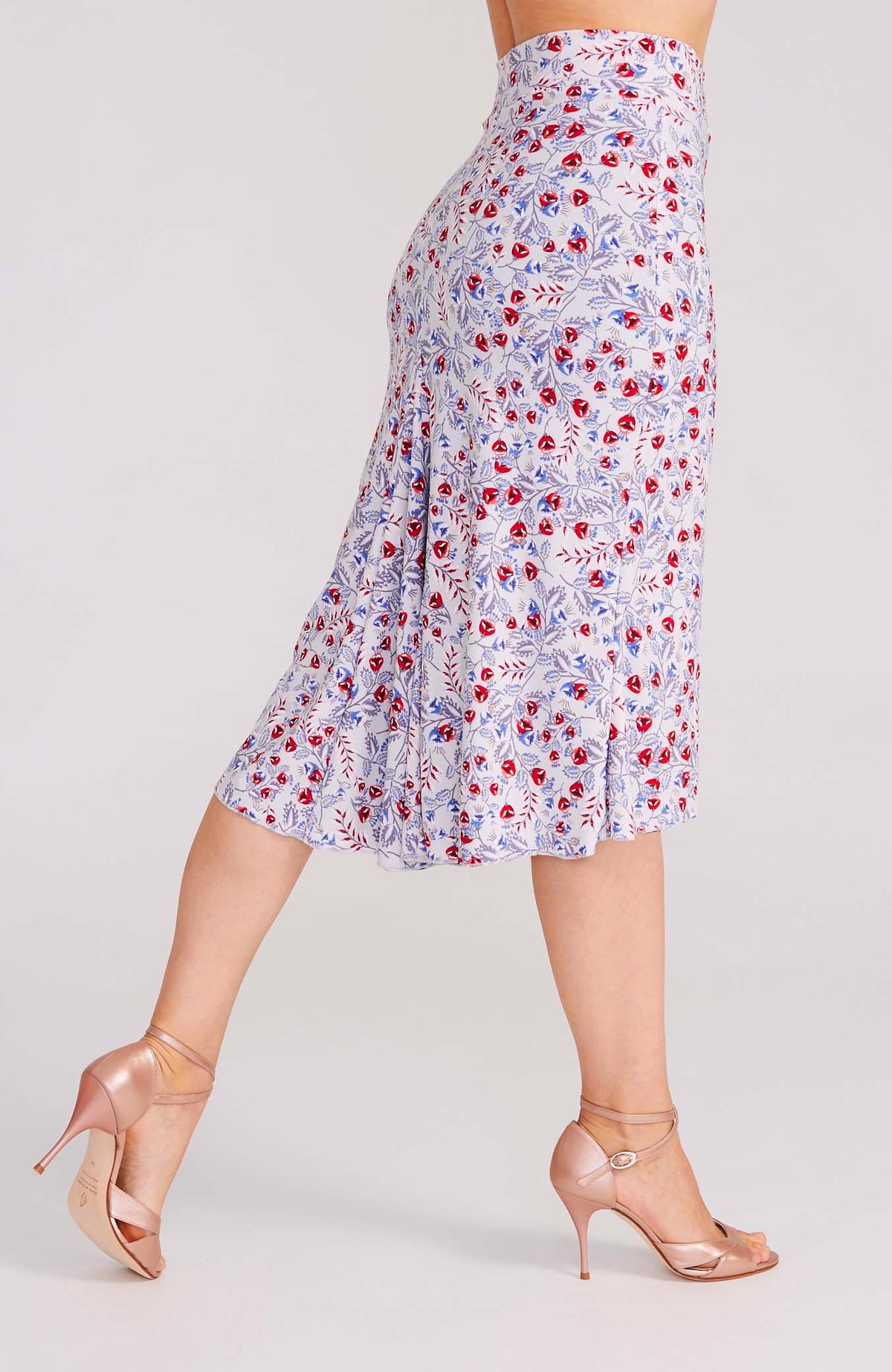 Tango Godet Skirt in Red Florals – JAZMIN