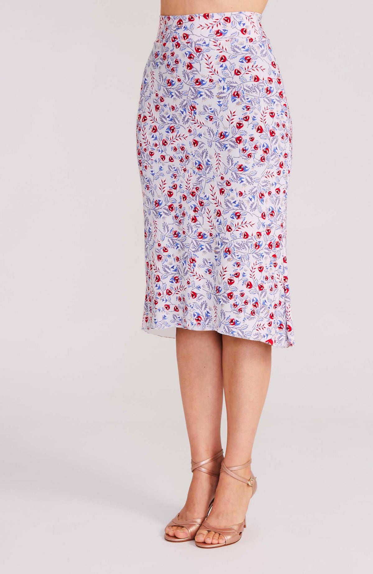 Tango Godet Skirt in Red Florals – JAZMIN