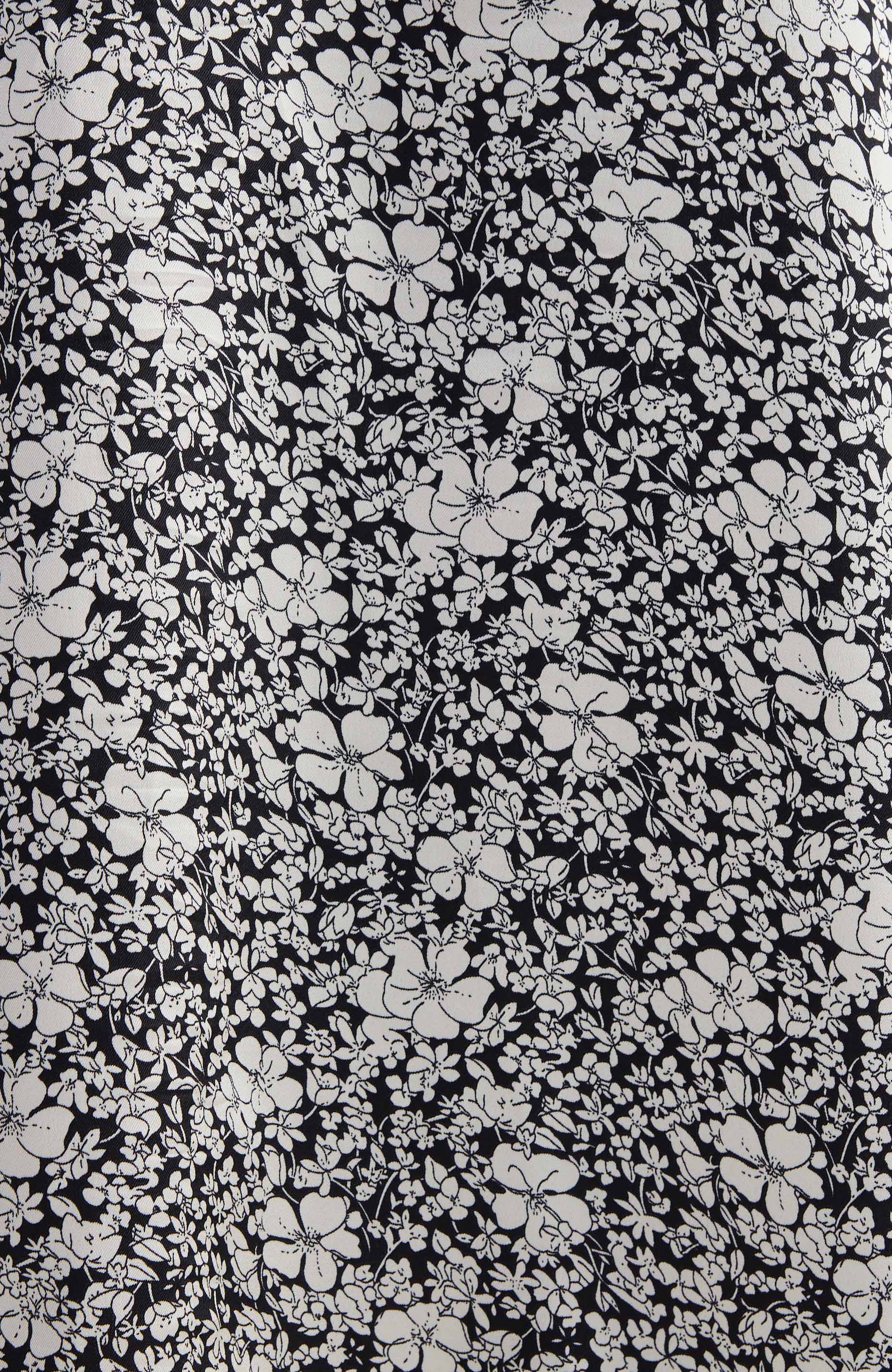 DINA Inked Bloom Floral Wrap Skirt with Ruffle Hem