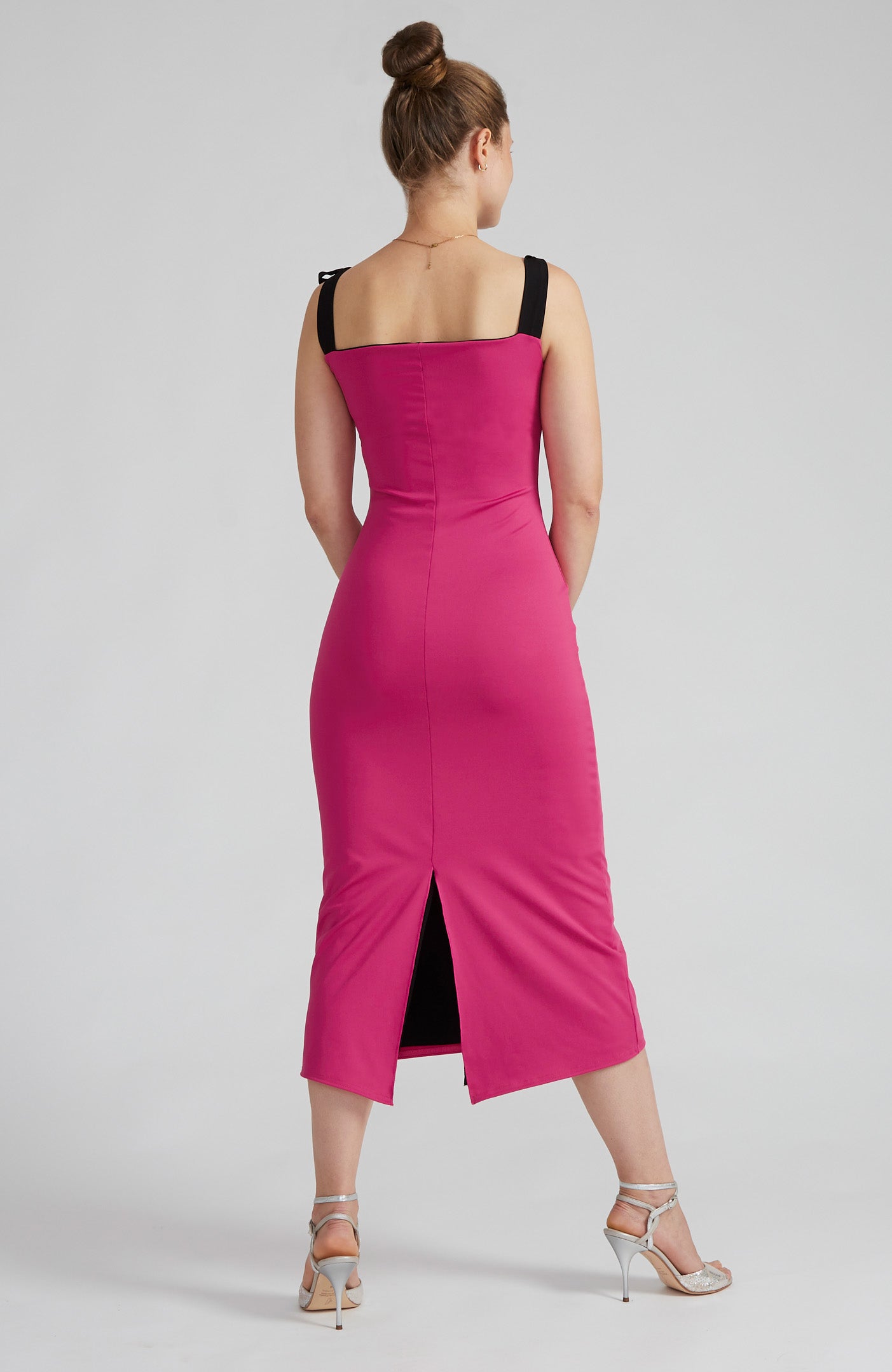 pink tango dress in reversible design