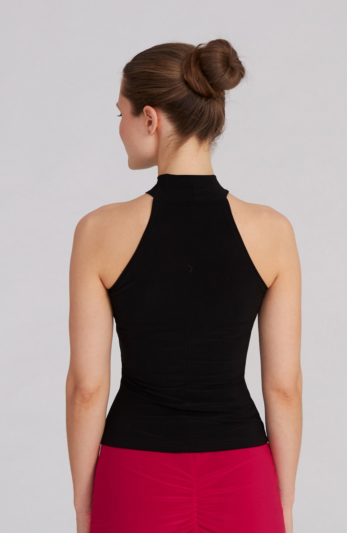 Fitted Tango Mock Neck Top in Black – STELLA