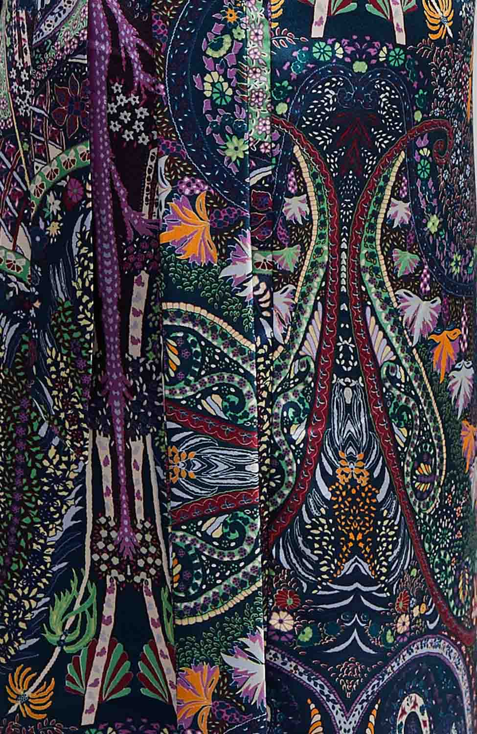 Satin Tango Wrap Skirt with Draped Detail in Paisley Print – JULIET