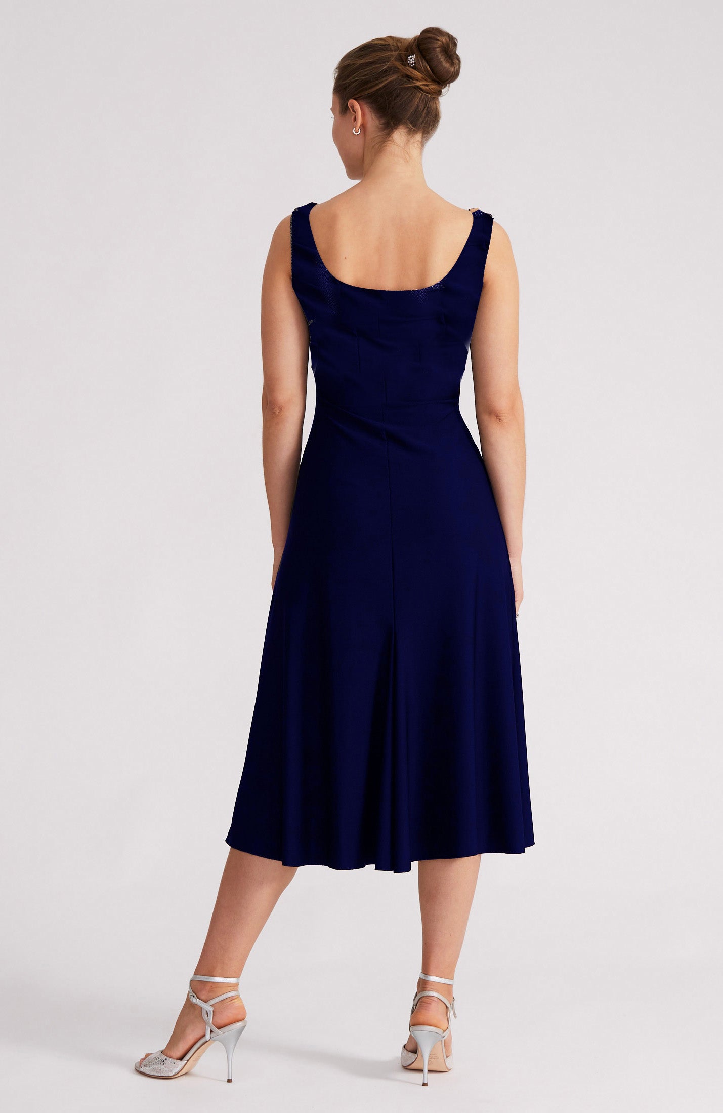 NOELIA A-Linien-Tangokleid in Marineblau 
