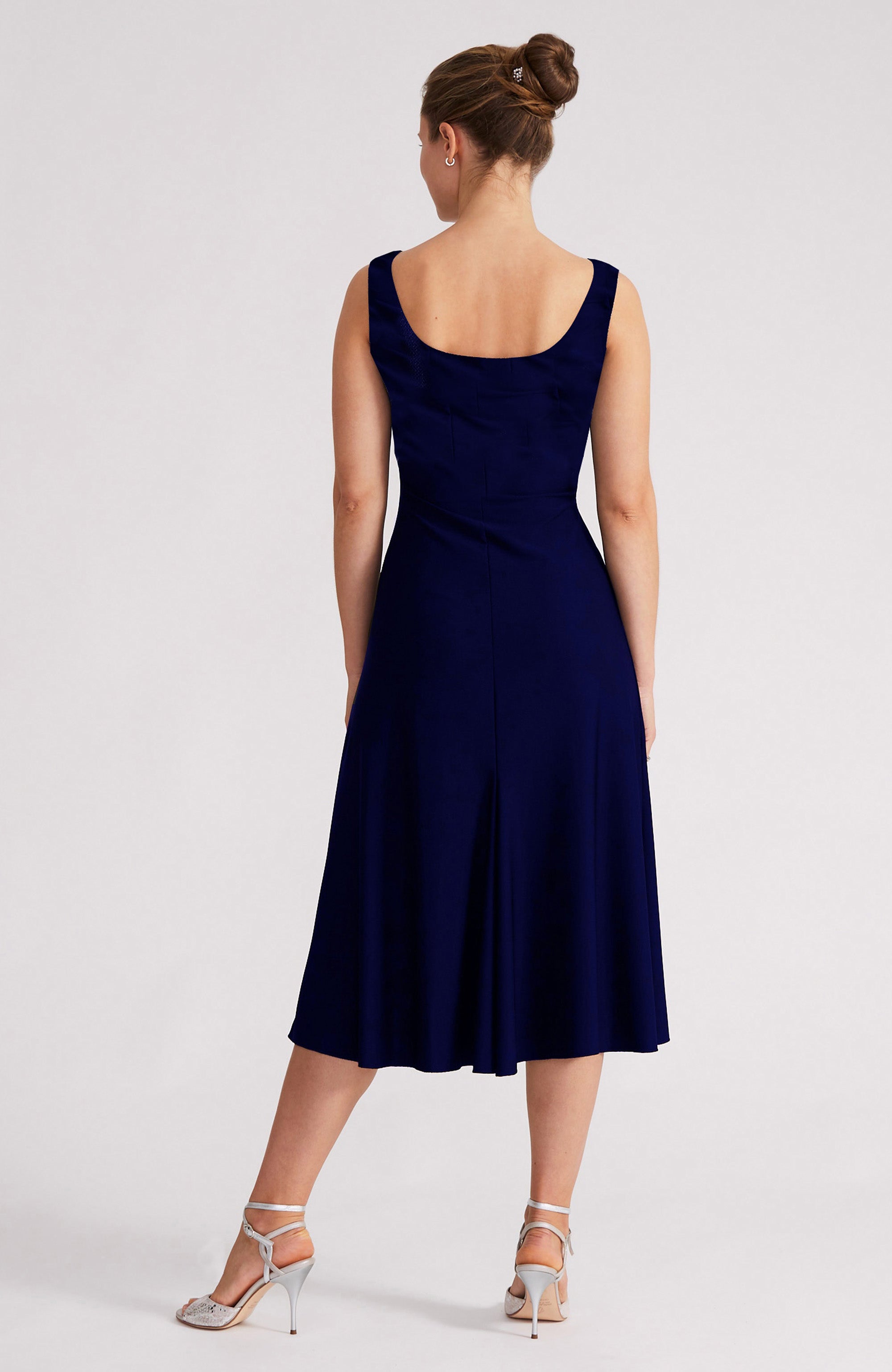 NOELIA A-Linien-Tangokleid in Marineblau 