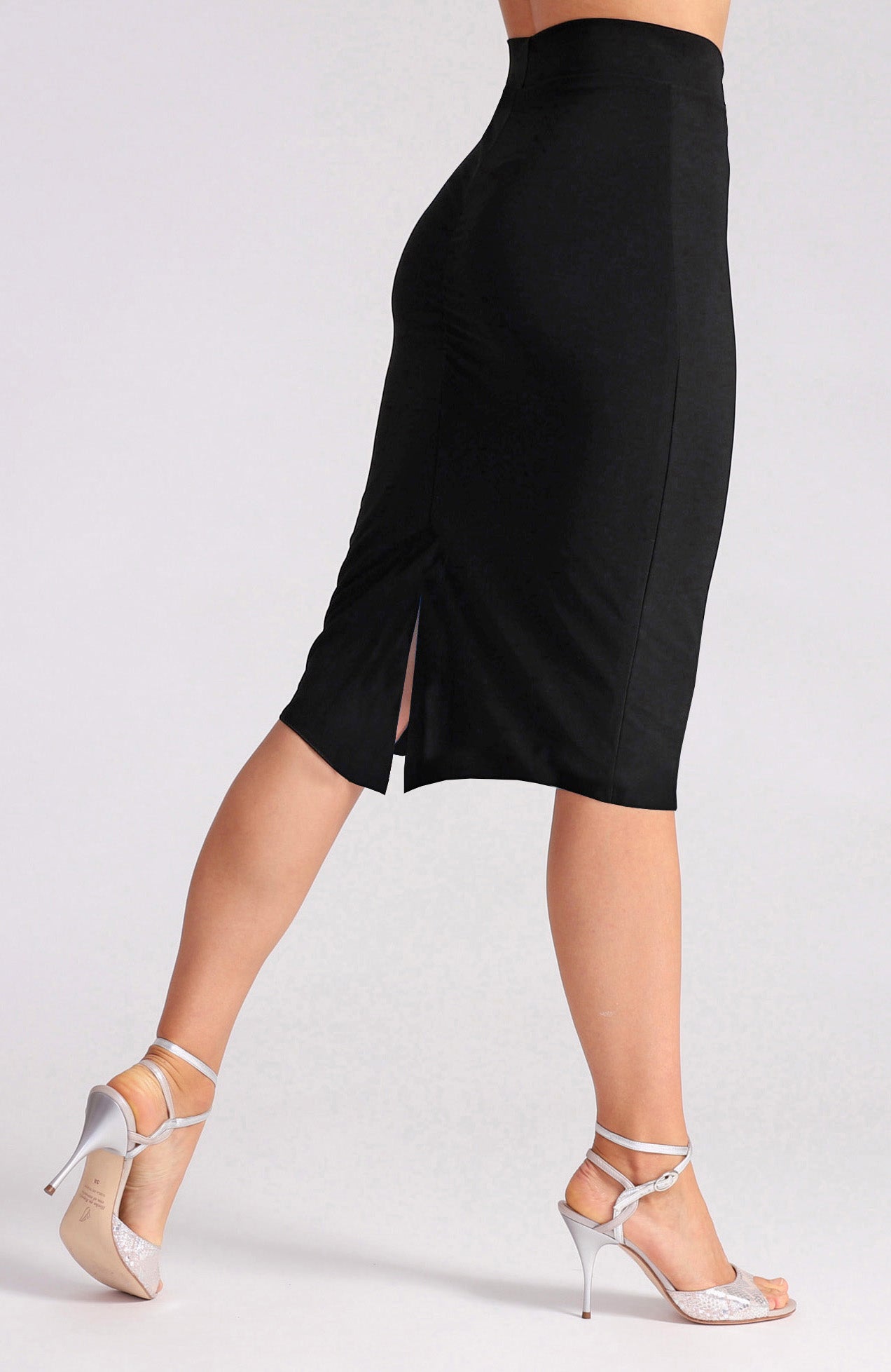 CLARA Classic Black Pencil Skirt – Fitted Tango Skirt
