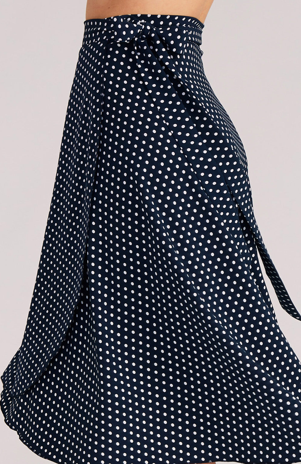 Wickelrock in Marineblau mit weißen Punkten - COCO