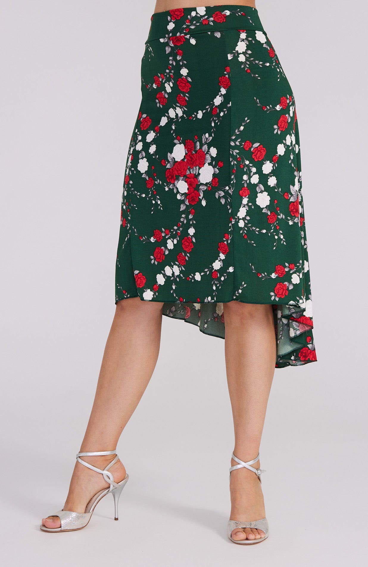 Red Roses Argentine Tango Skirt - PAOLA