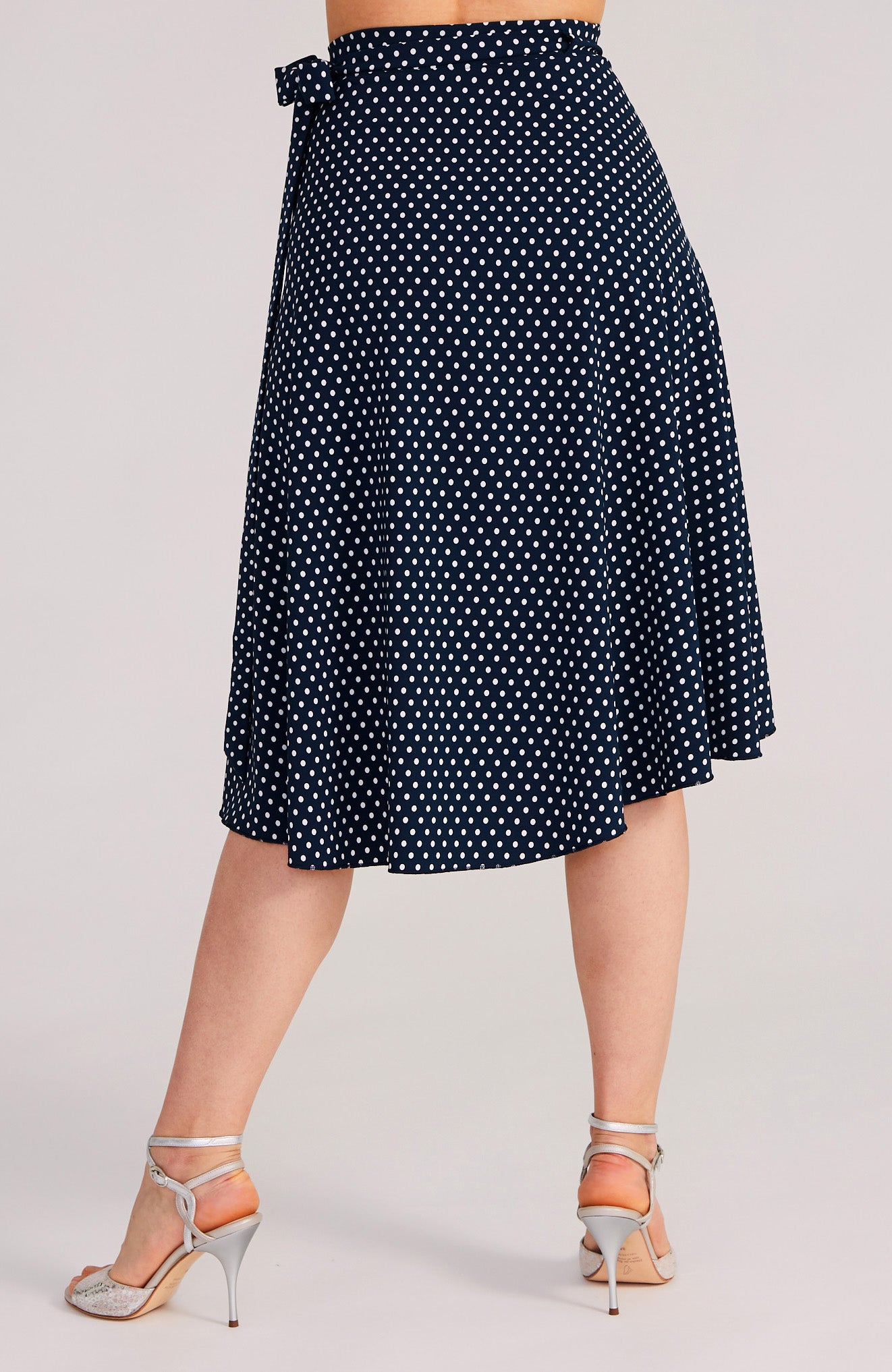 Wickelrock in Marineblau mit weißen Punkten - COCO