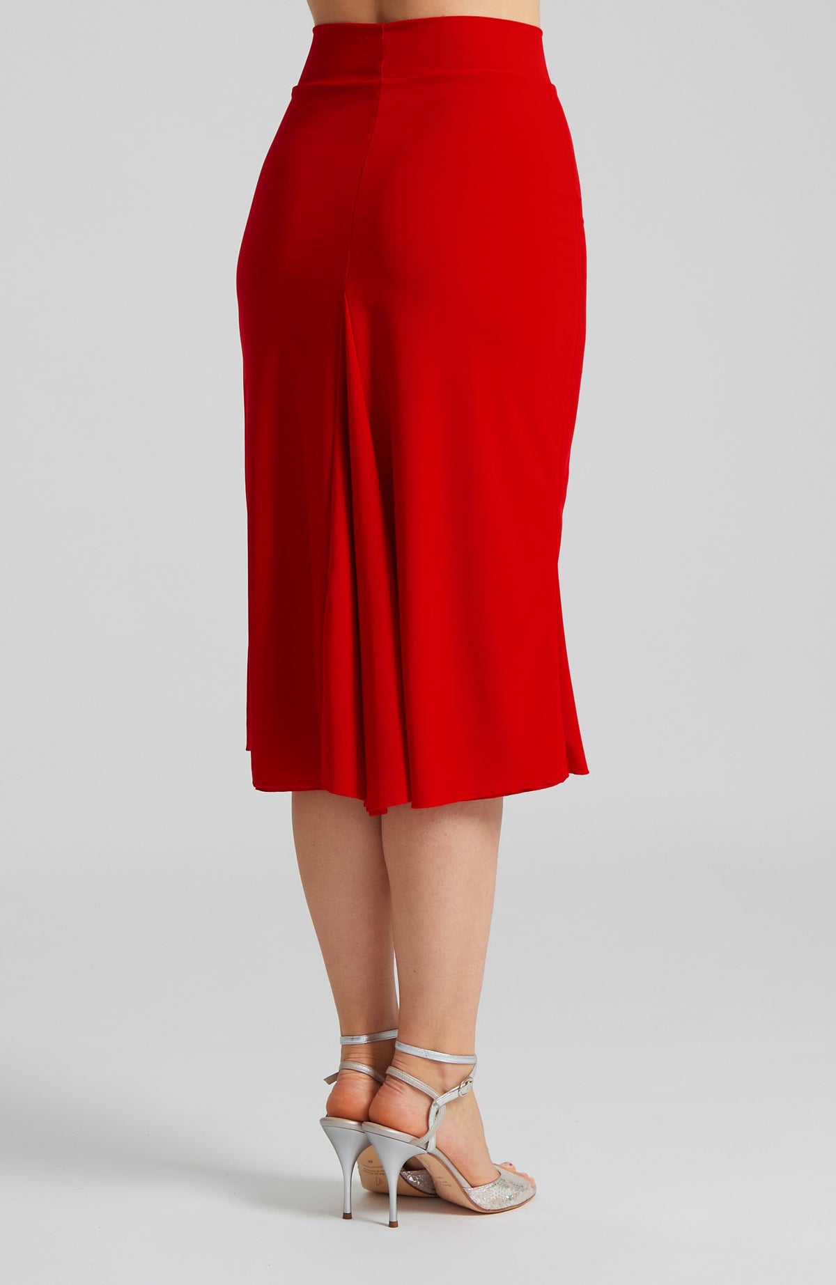 Roter Godet-Tangorock – JAZMIN