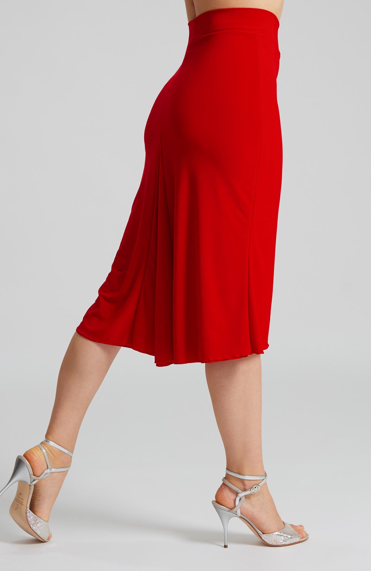 Roter Godet-Tangorock – JAZMIN