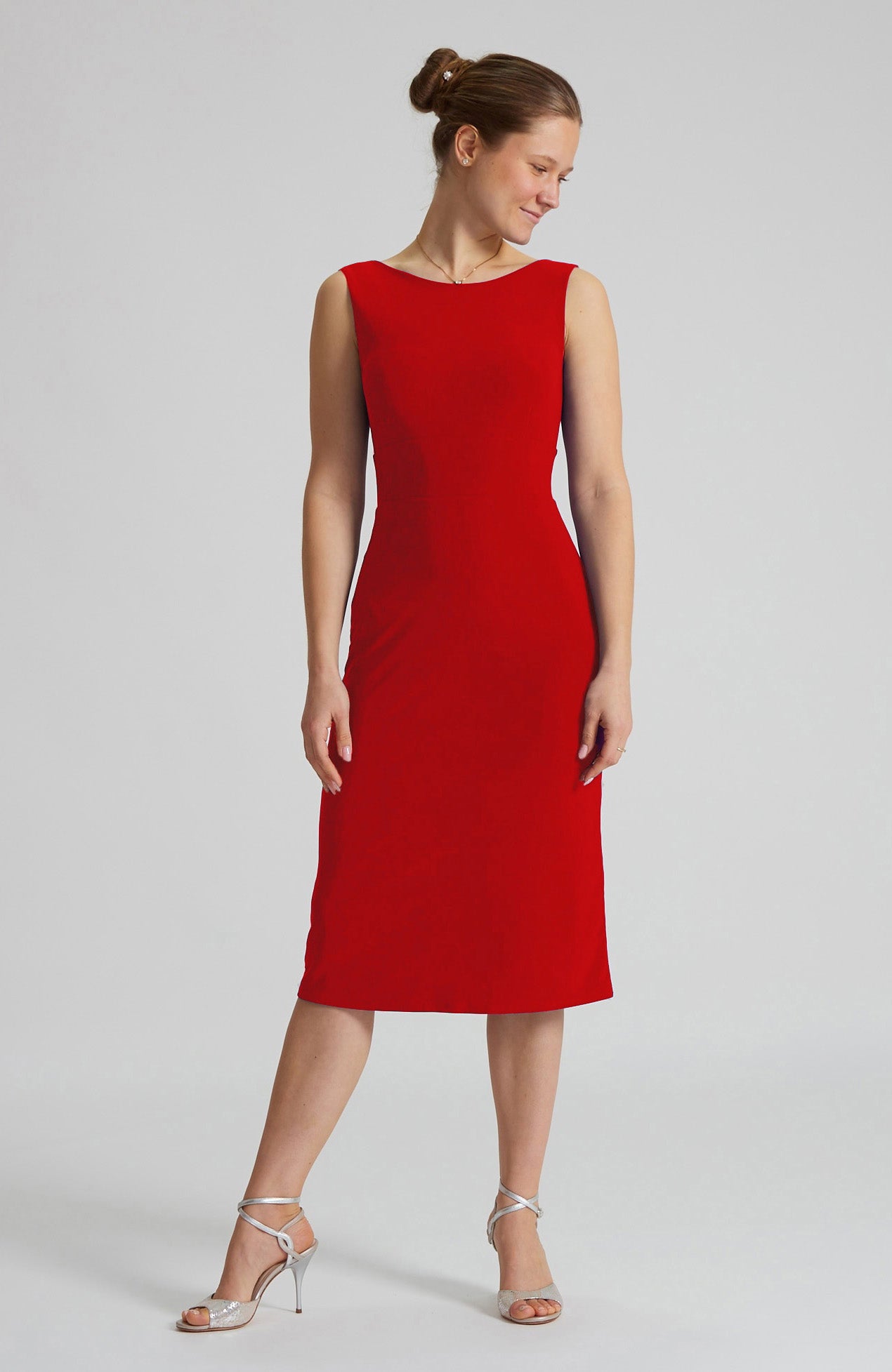 OLIVIA Rotes Tangokleid mit Rückenausschnitt