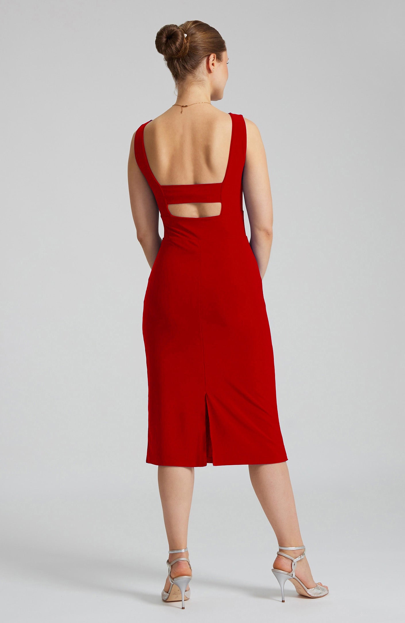 OLIVIA Rotes Tangokleid mit Rückenausschnitt