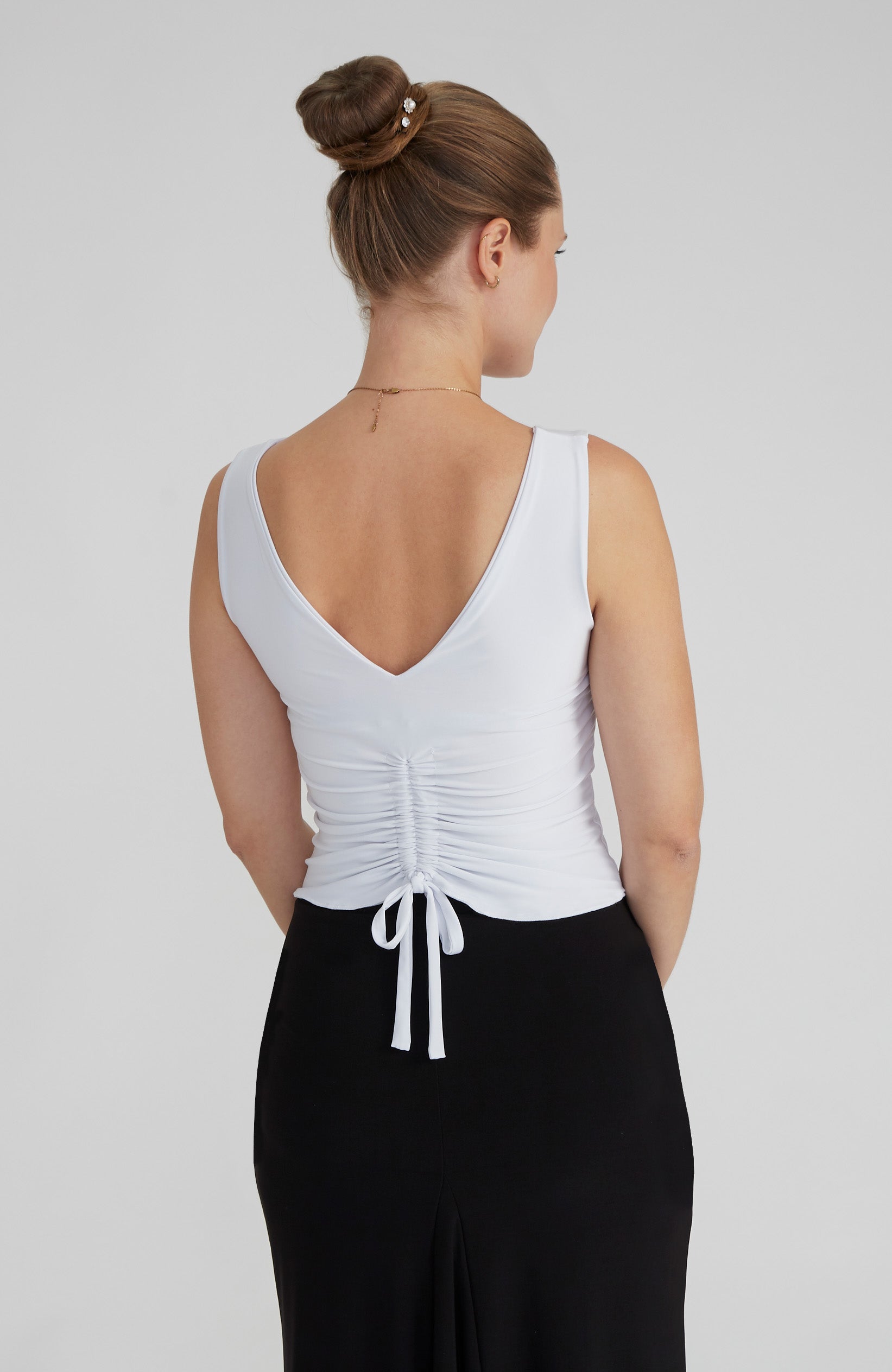 DORA White Draped Top