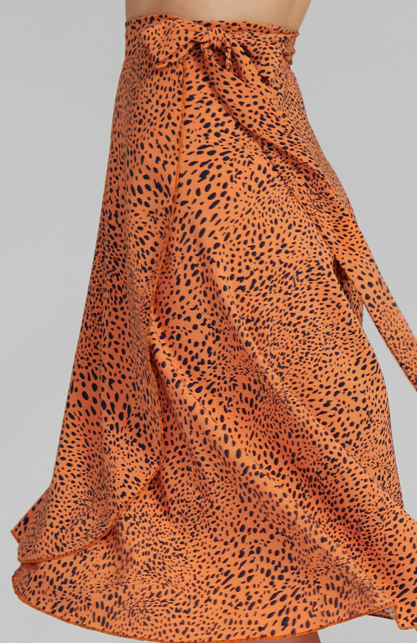 COCO Orange Polka Dot Skirt