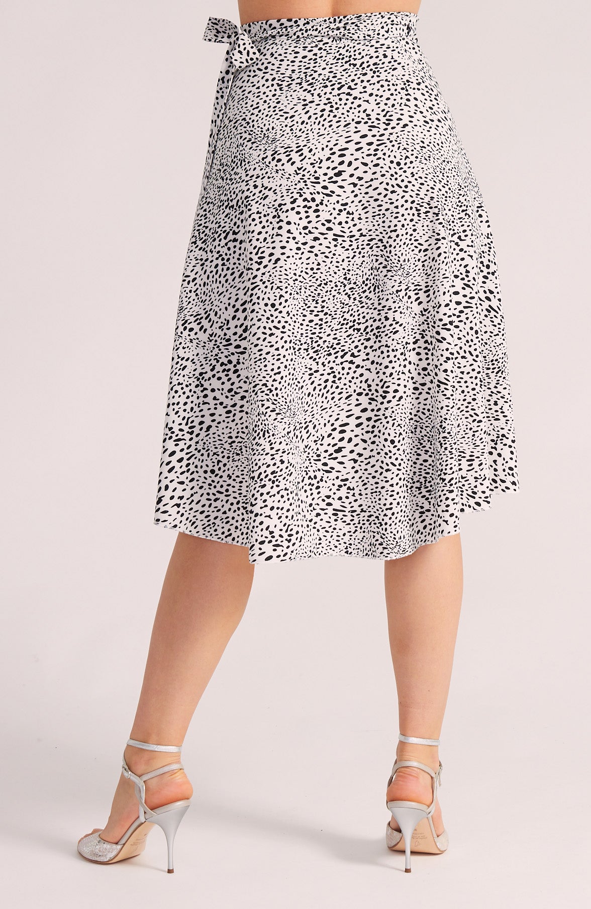 Polka Dot Wickelrock in Schwarz / Weiß - COCO