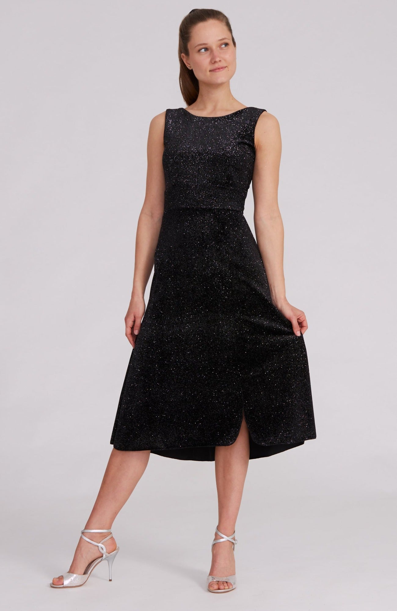 shining tango dress with slit